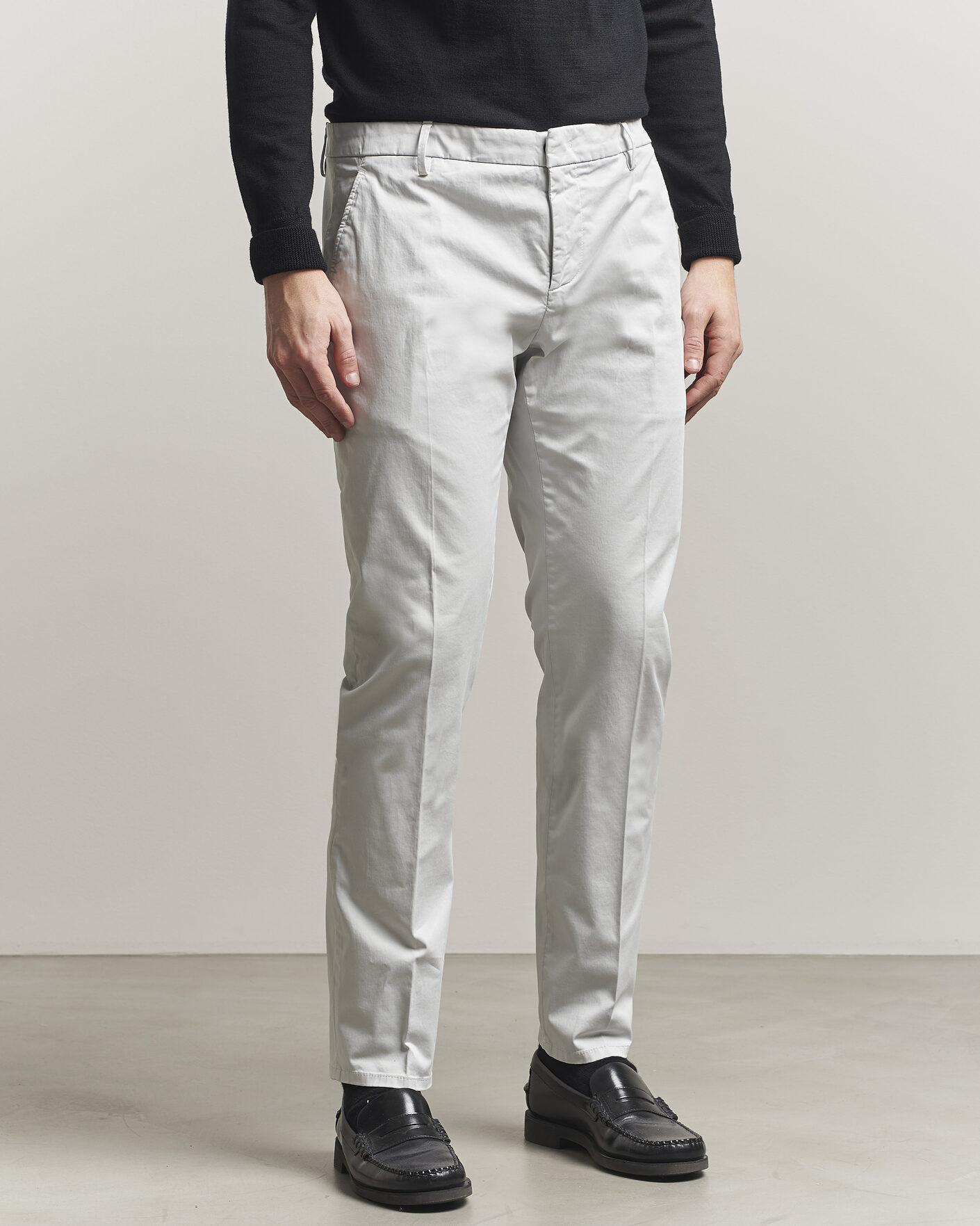 Heren | Broeken | Dondup | Spiritisimo Cotton Chinos Light Grey