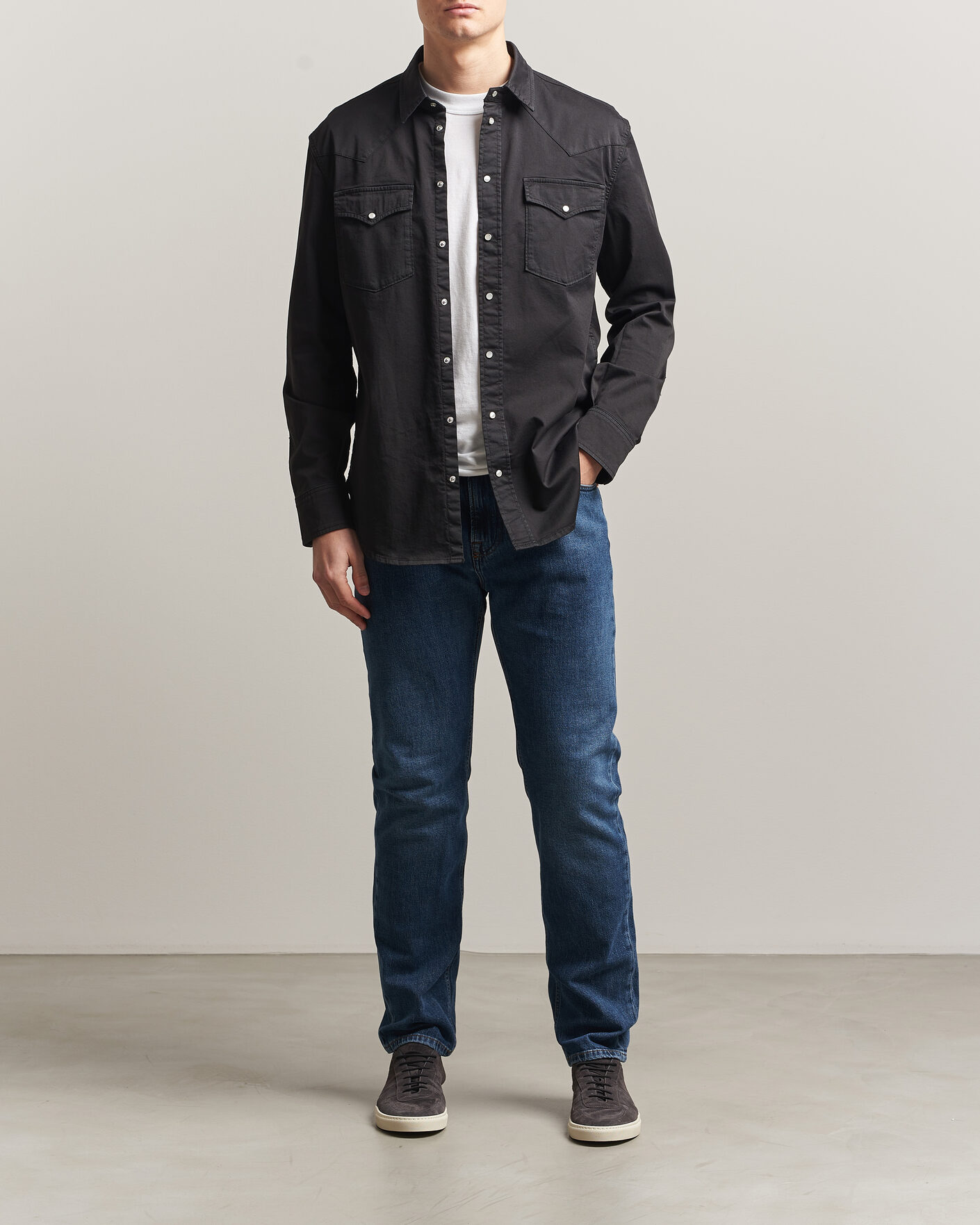 Homme | Chemises | Dondup | Regular Fit Shirt Washed Black