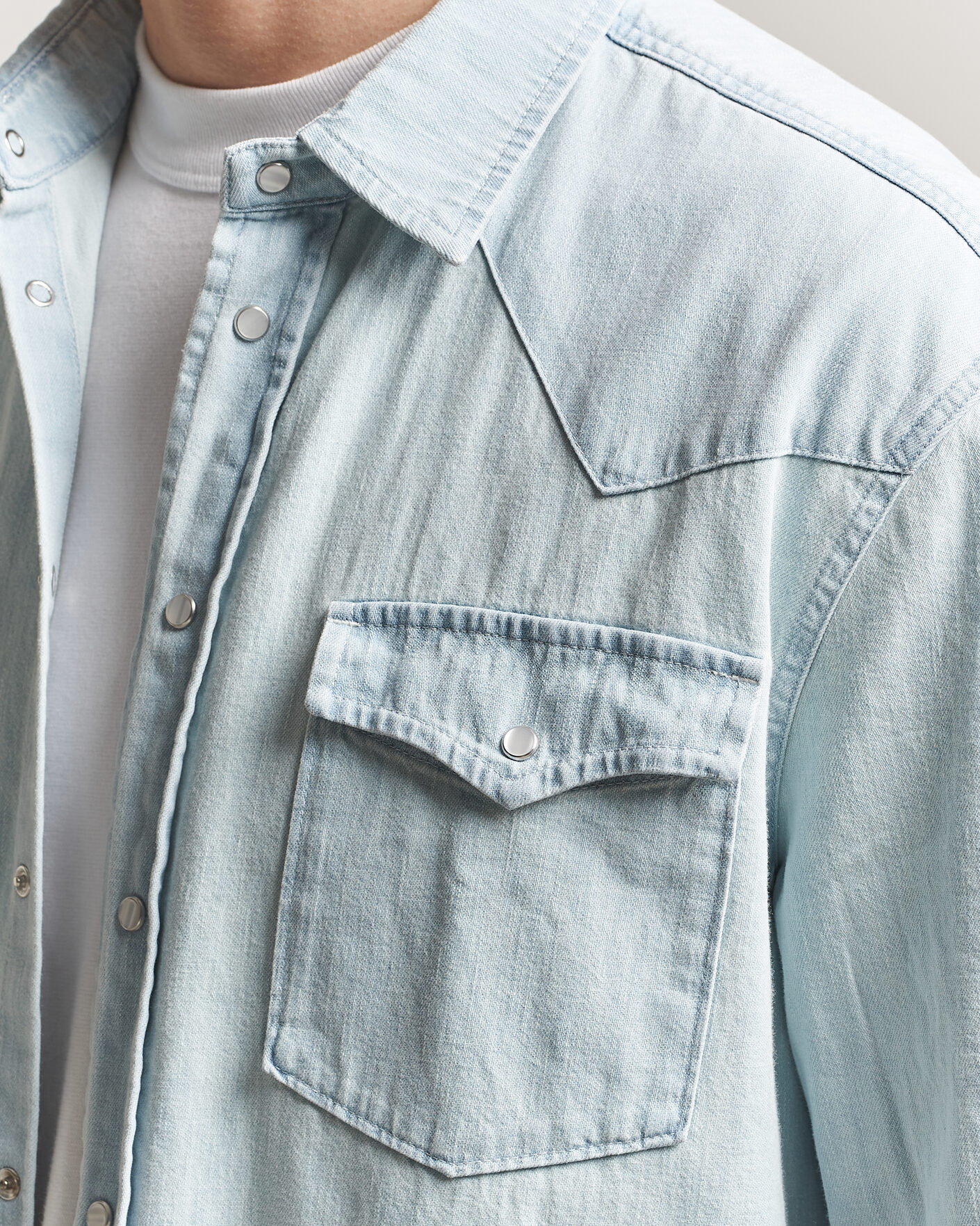 Heren | Overhemden | Dondup | Regular Fit Denim Shirt Light Blue