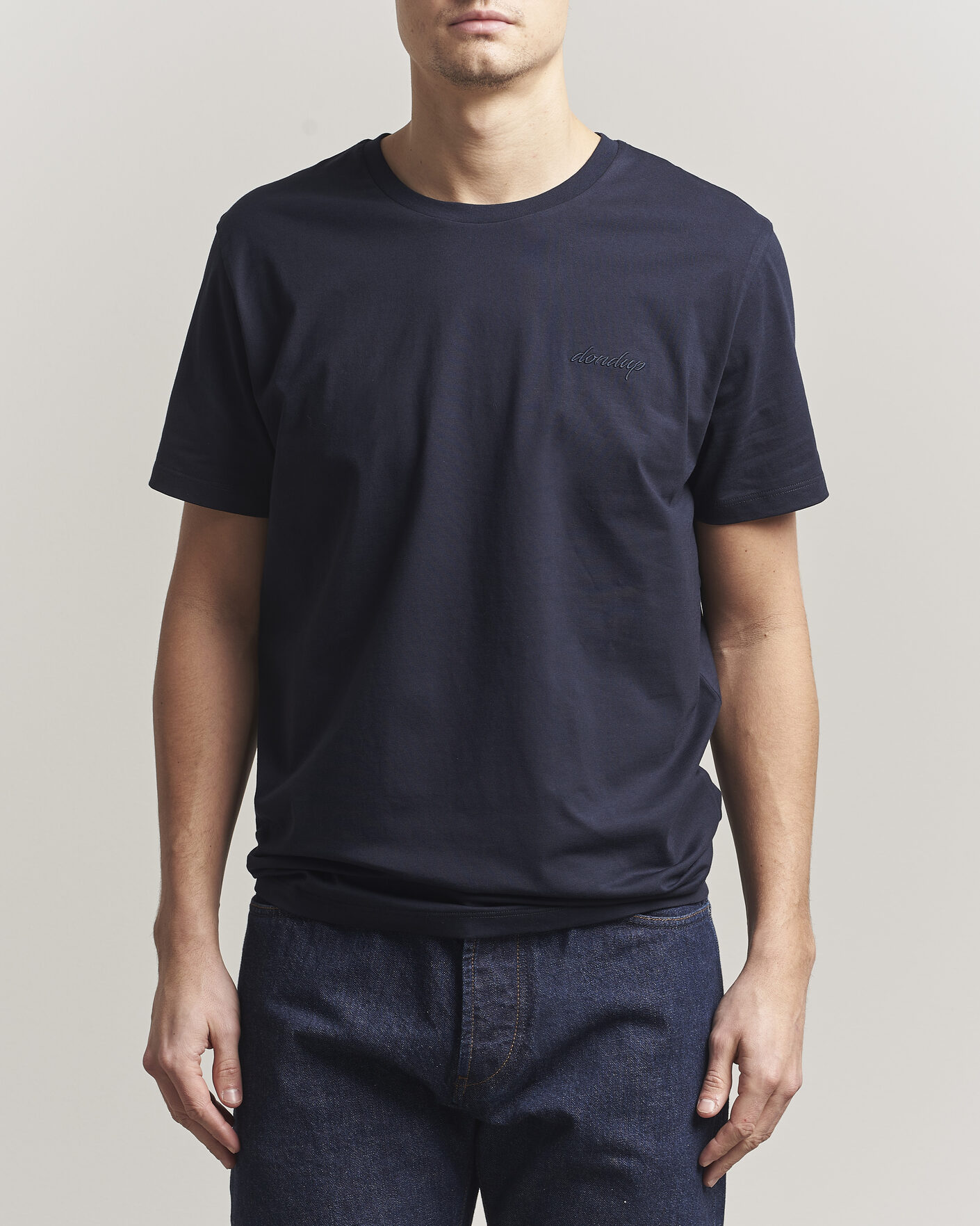 Heren | T-shirts | Dondup | Logo Crew Neck T-Shirt Navy
