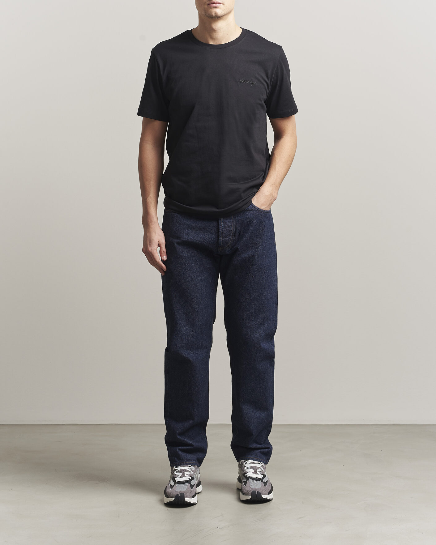 Homme | T-shirts | Dondup | Logo Crew Neck T-Shirt Black