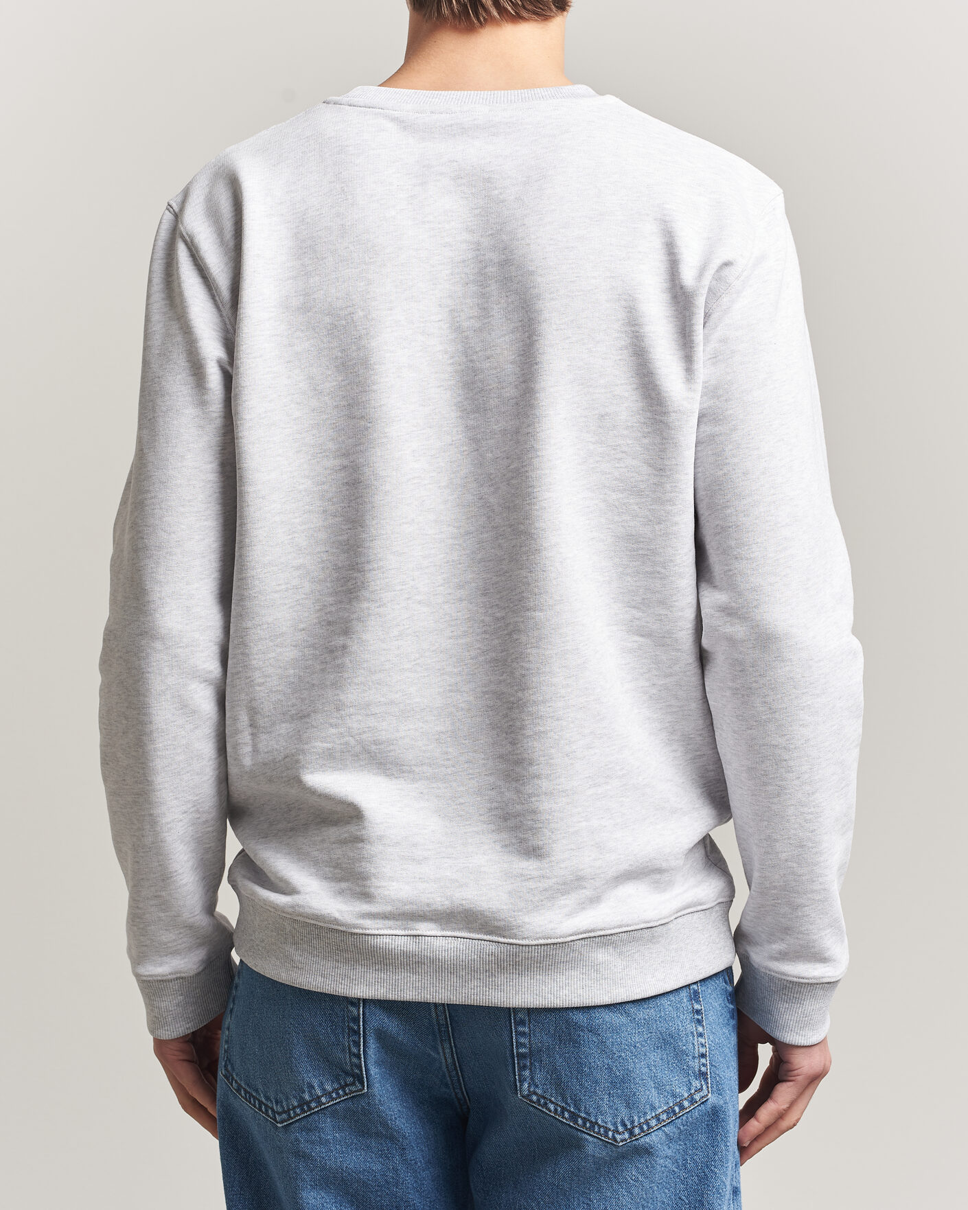 Homme | Pulls Et Tricots | Dondup | Logo Crew Neck Sweatshirt Light Grey Melange