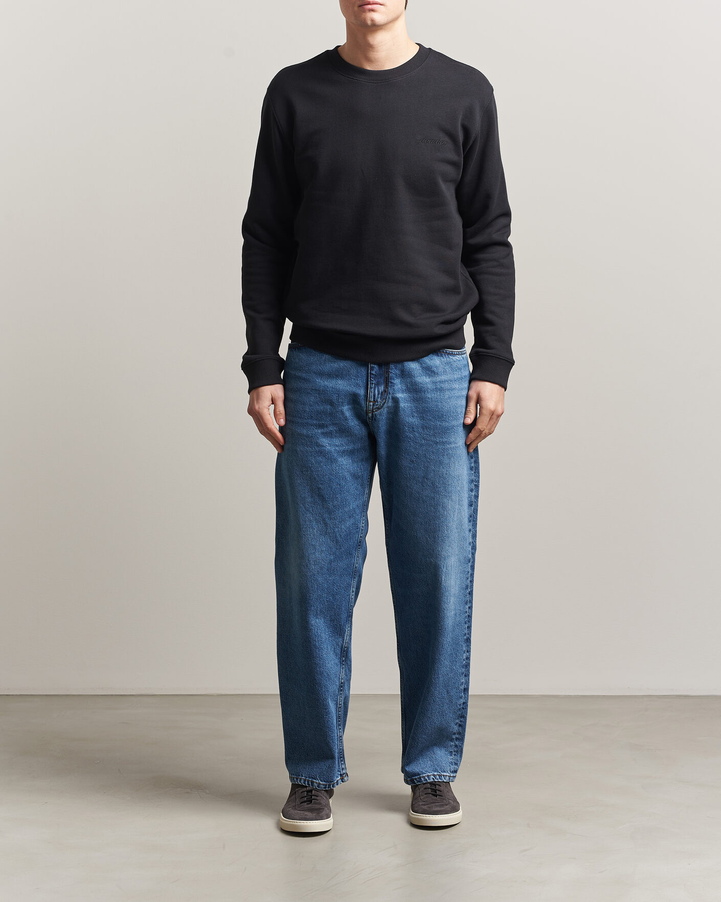 Heren | Truien | Dondup | Logo Crew Neck Sweatshirt Black