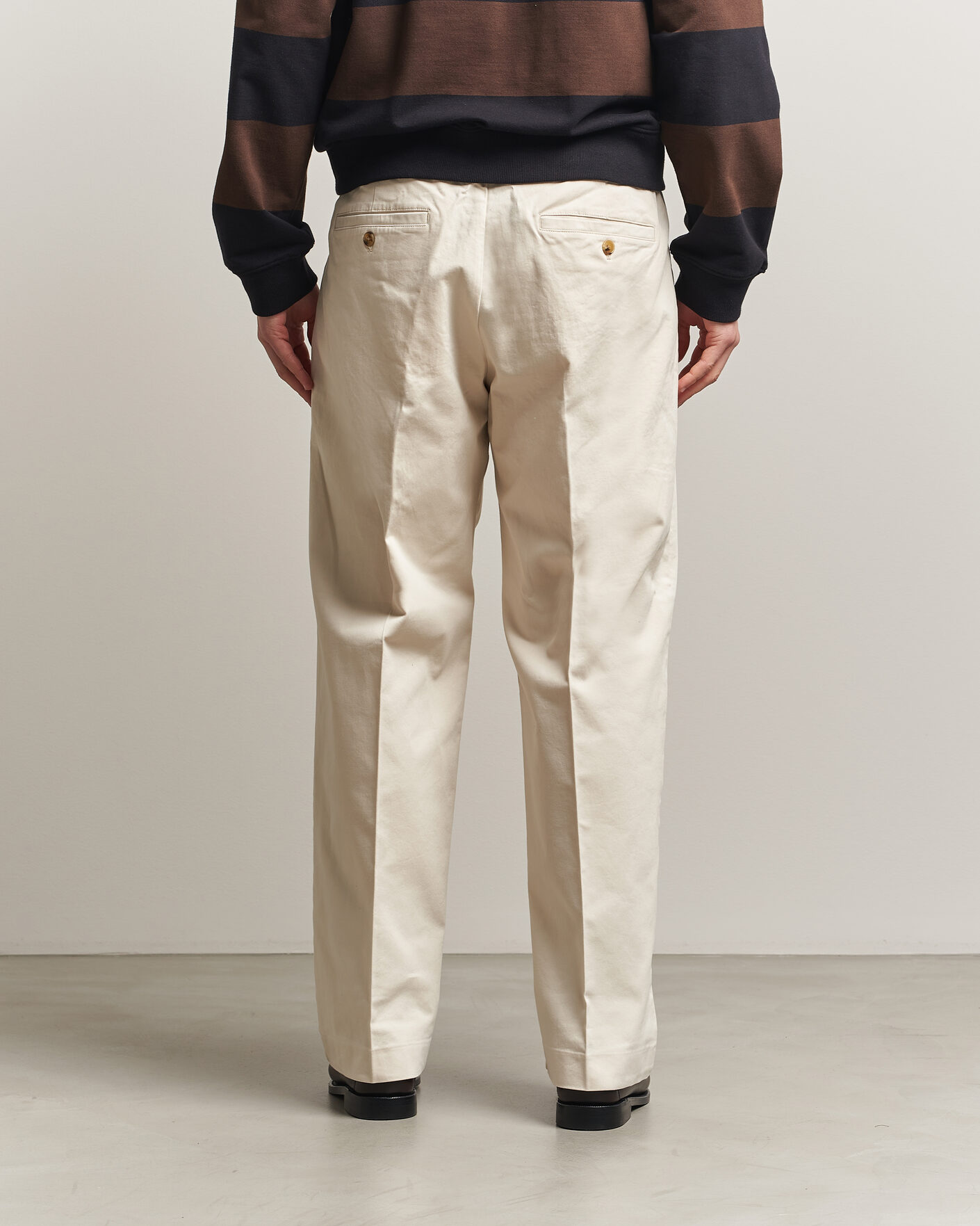Heren | Broeken | NN07 | Kay Cotton Pleated Trousers Ivory