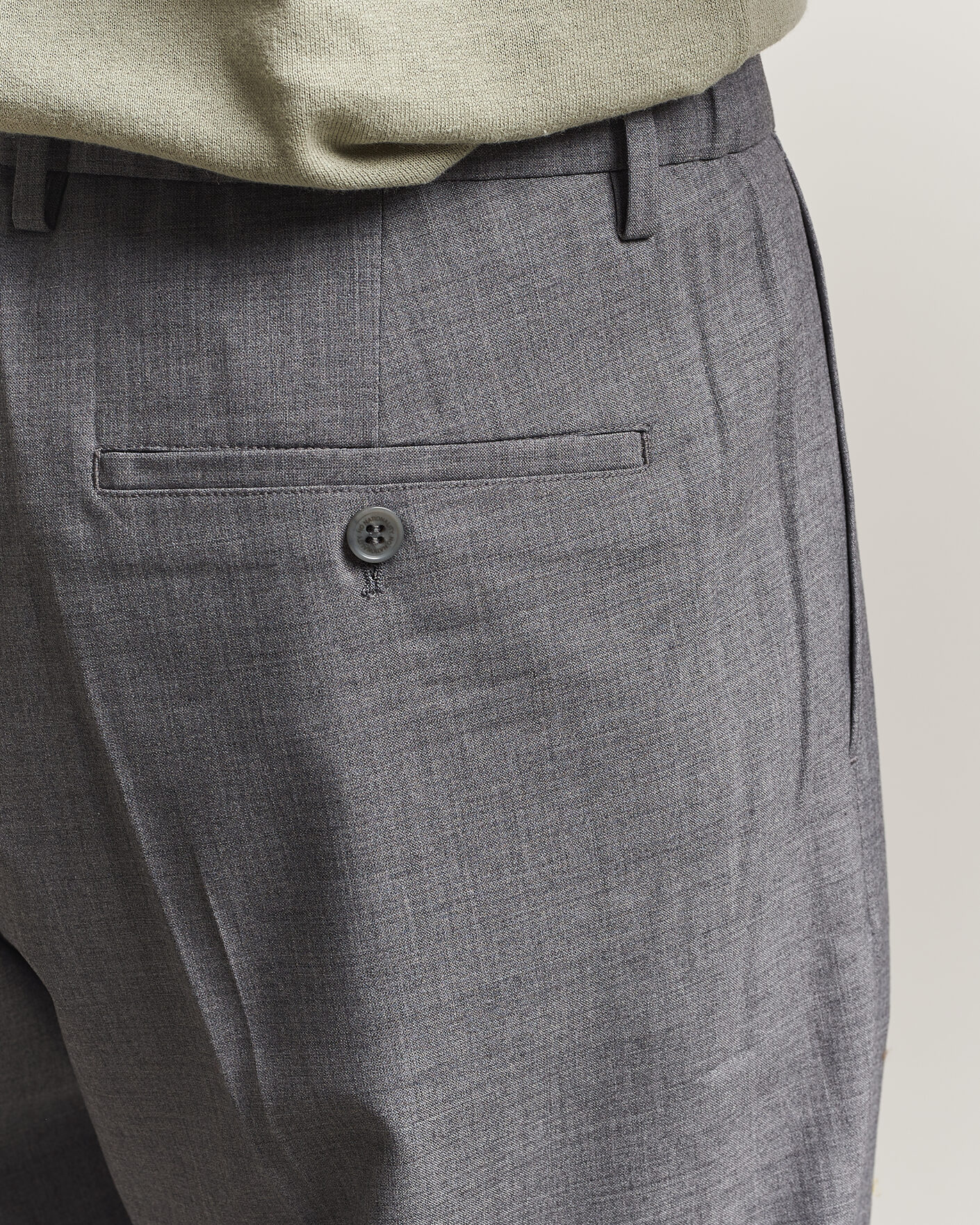 Heren | Broeken | NN07 | Kay Summer Wool Drawstring Trousers Light Grey Melange