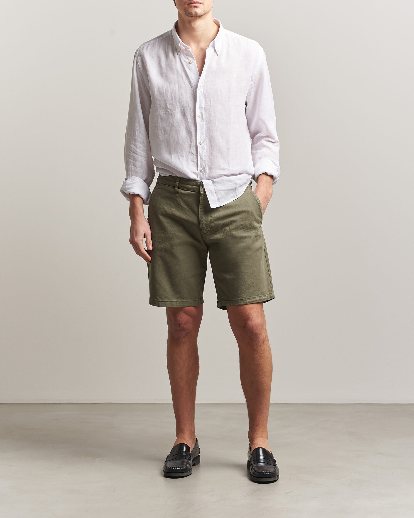 Homme | Shorts | NN07 | Aden Regular Fit Chino Shorts Capers Green