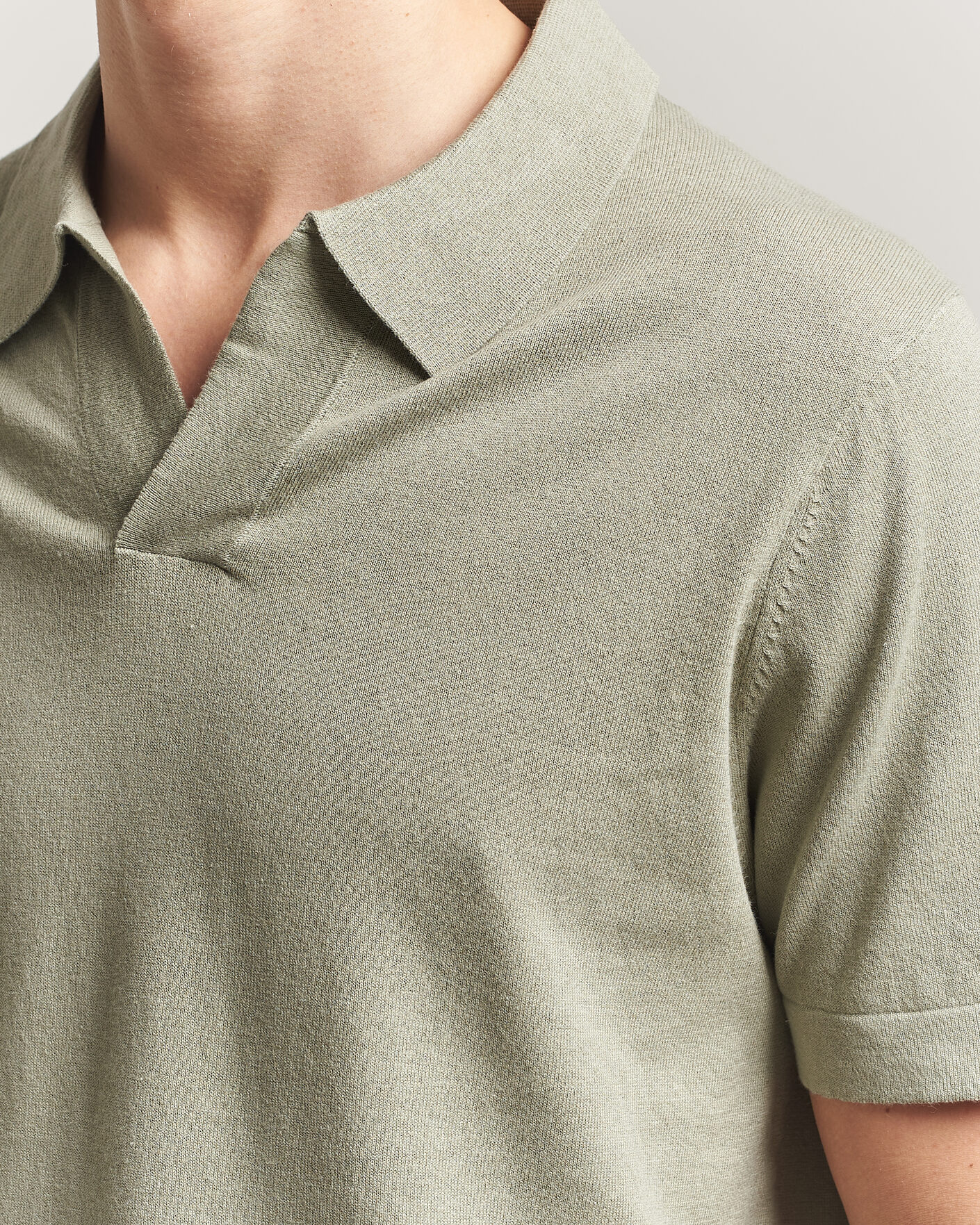 Heren | Polo's | NN07 | Ryan Cotton/Linen Polo Sage Green