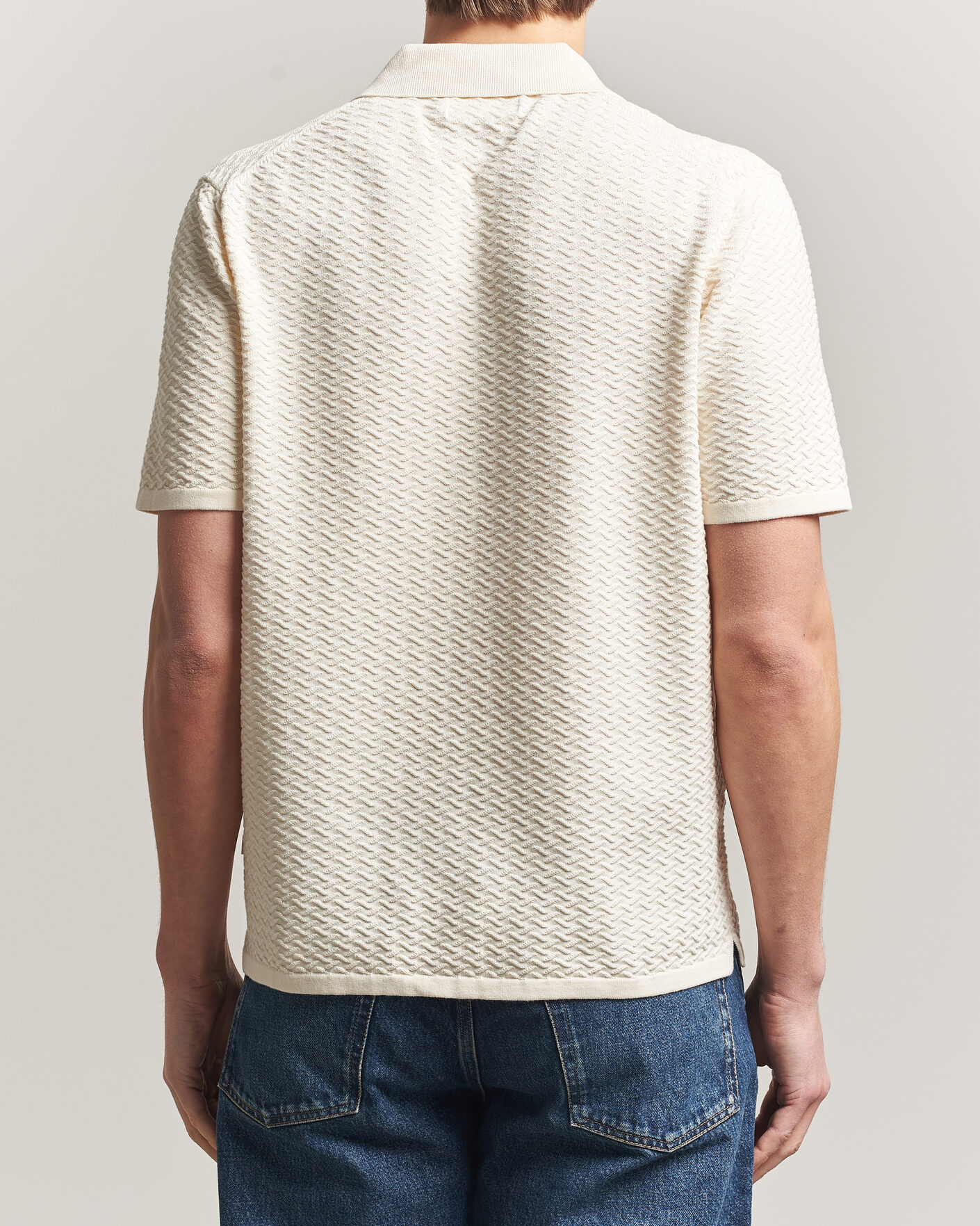 Homme | Polos | NN07 | Paul Structured Knitted Polo Ivory