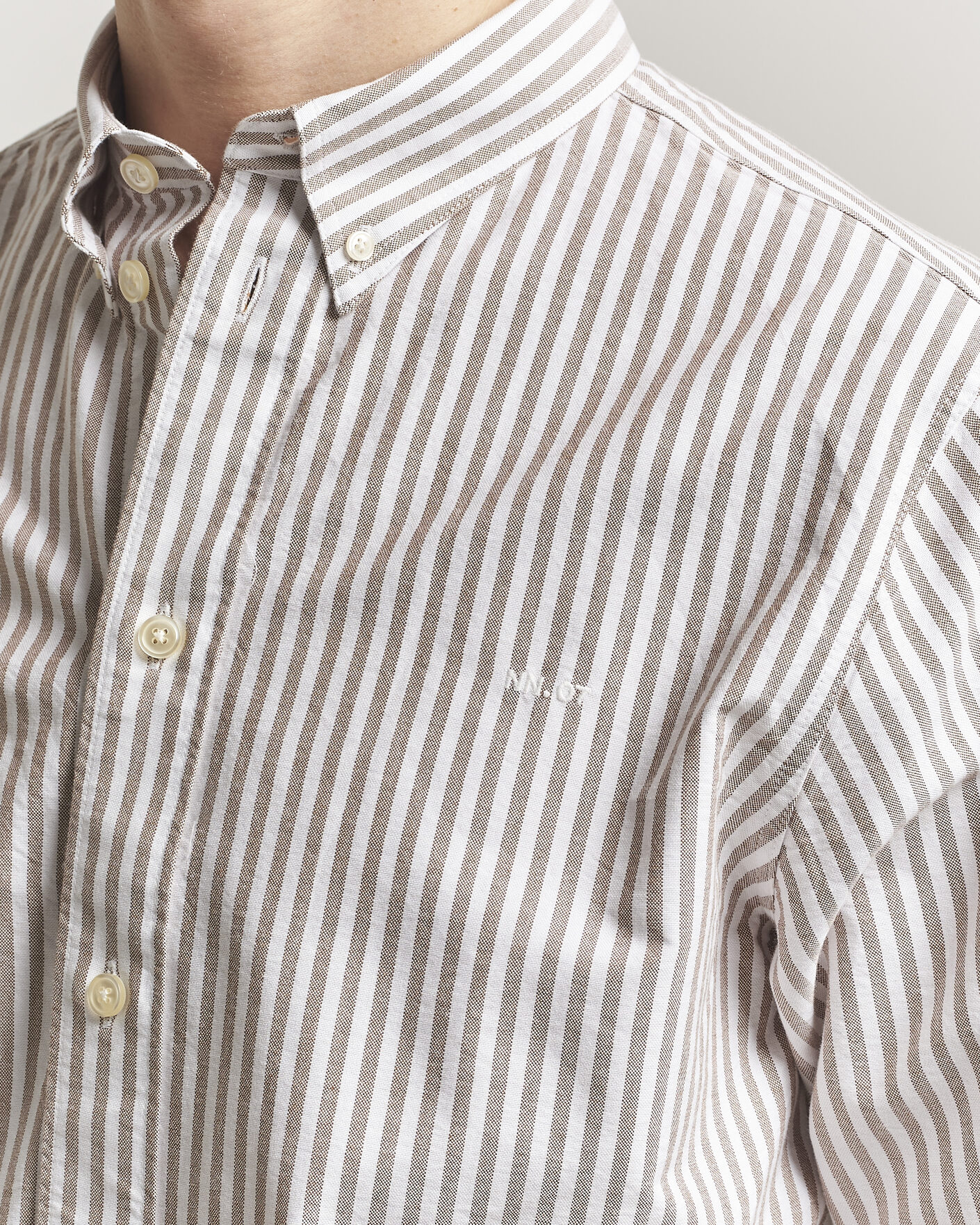 Heren | Overhemden | NN07 | Colby Oxford Shirt Terracotta/White