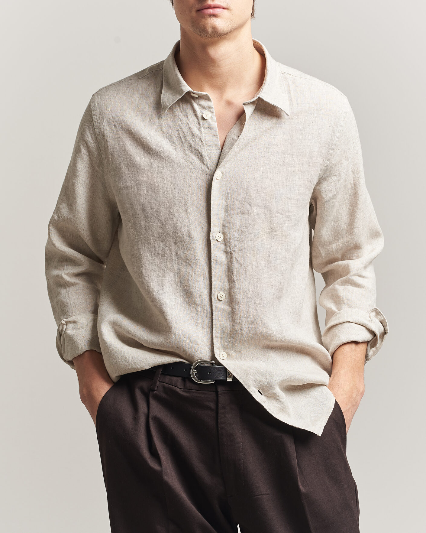 Homme | Chemises | NN07 | Enzo Linen Shirt Oat