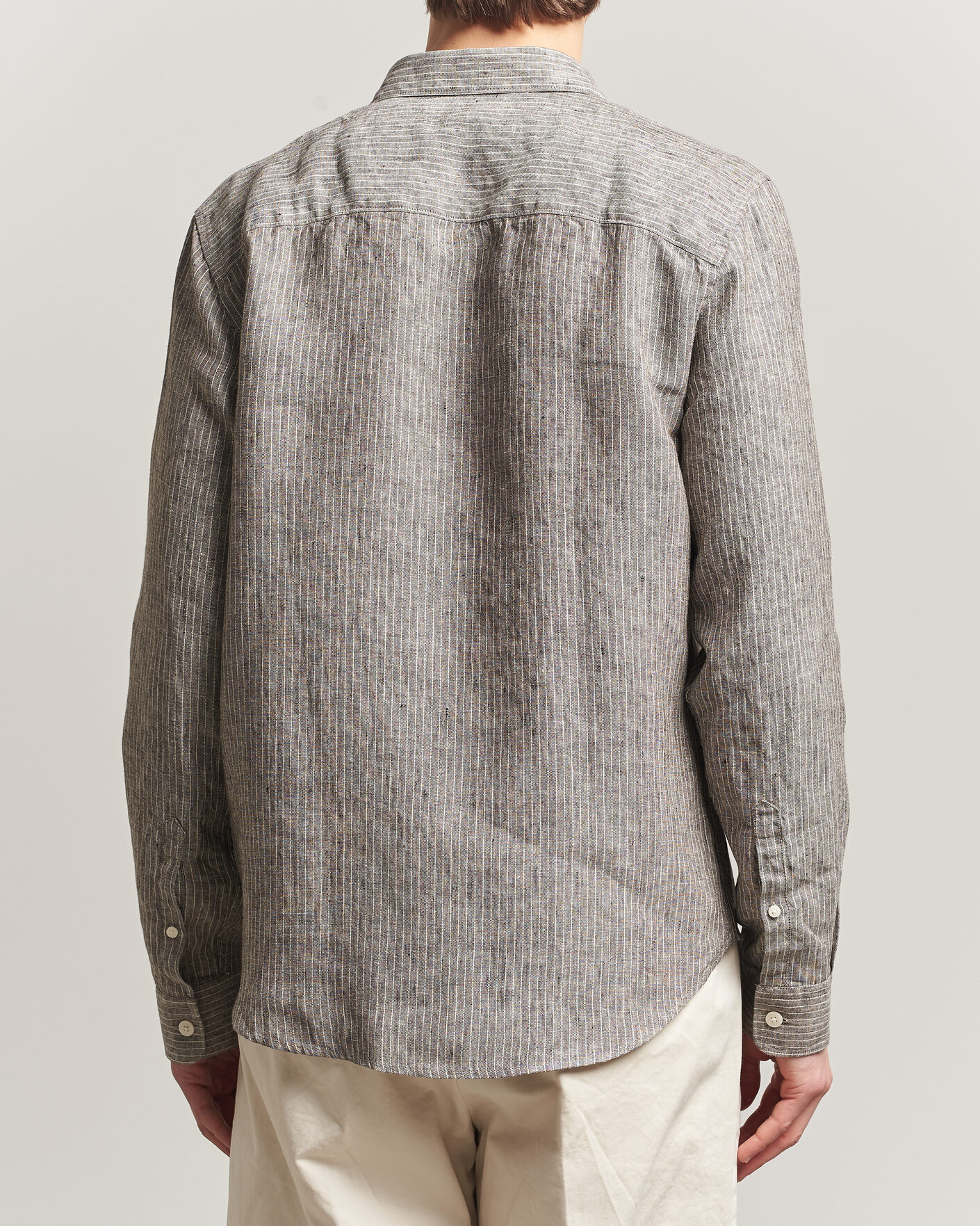 Homme | Chemises | NN07 | Enzo Linen Shirt Clay Stripe