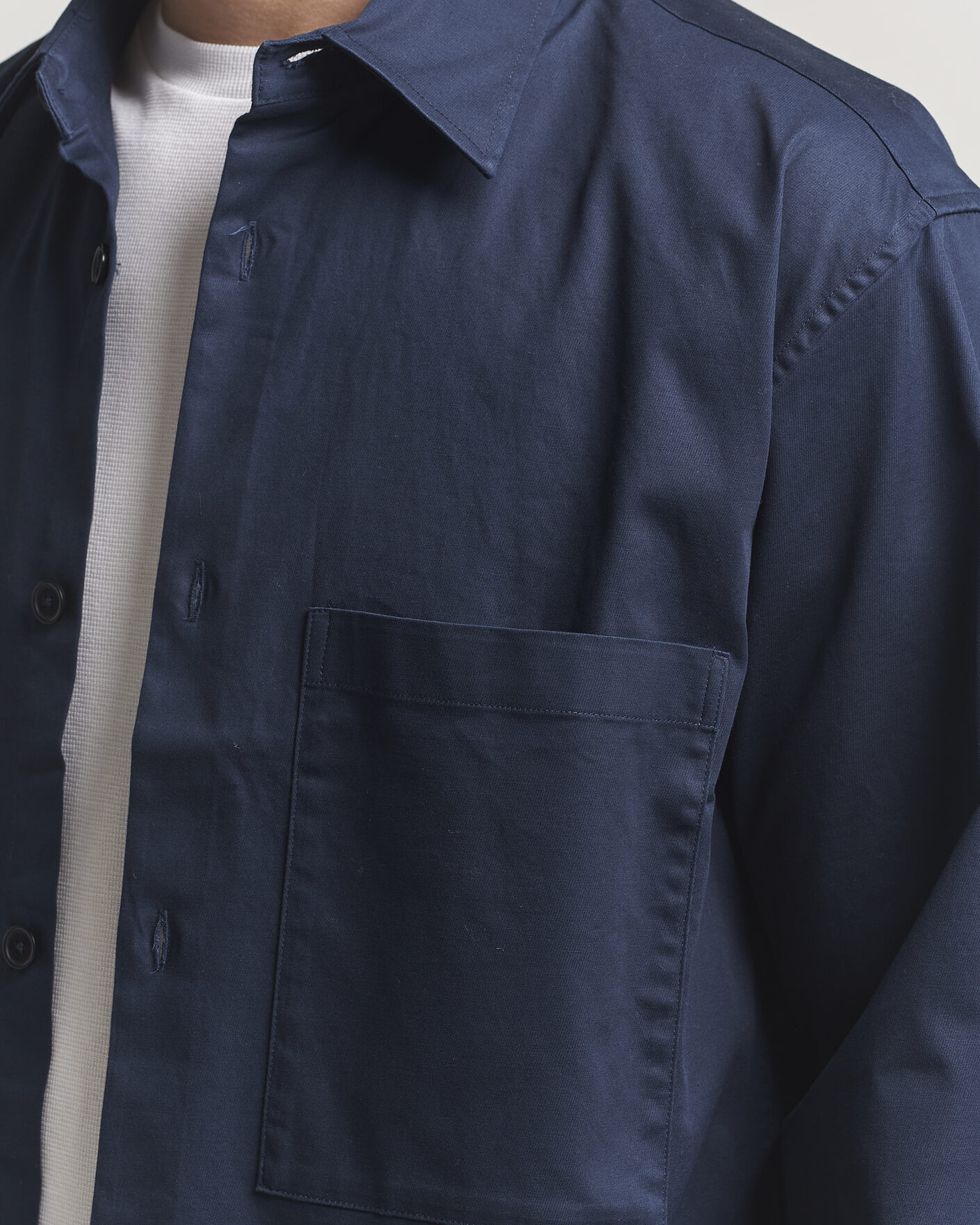Heren | Overhemden | NN07 | Freddy Cotton Overshirt Navy Blue