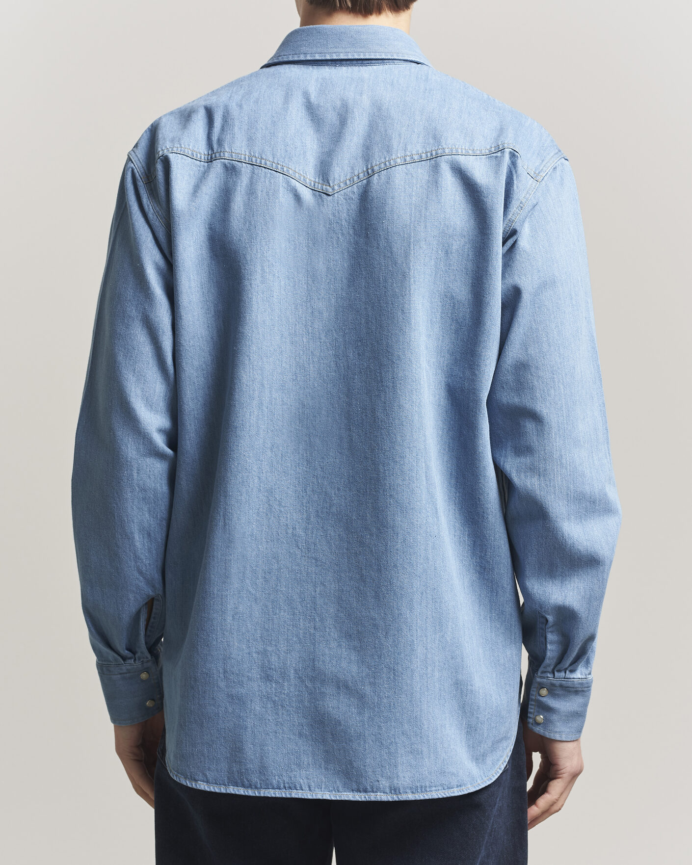 Heren | Overhemden | NN07 | Ricky Western Denim Shirt Light Indigo