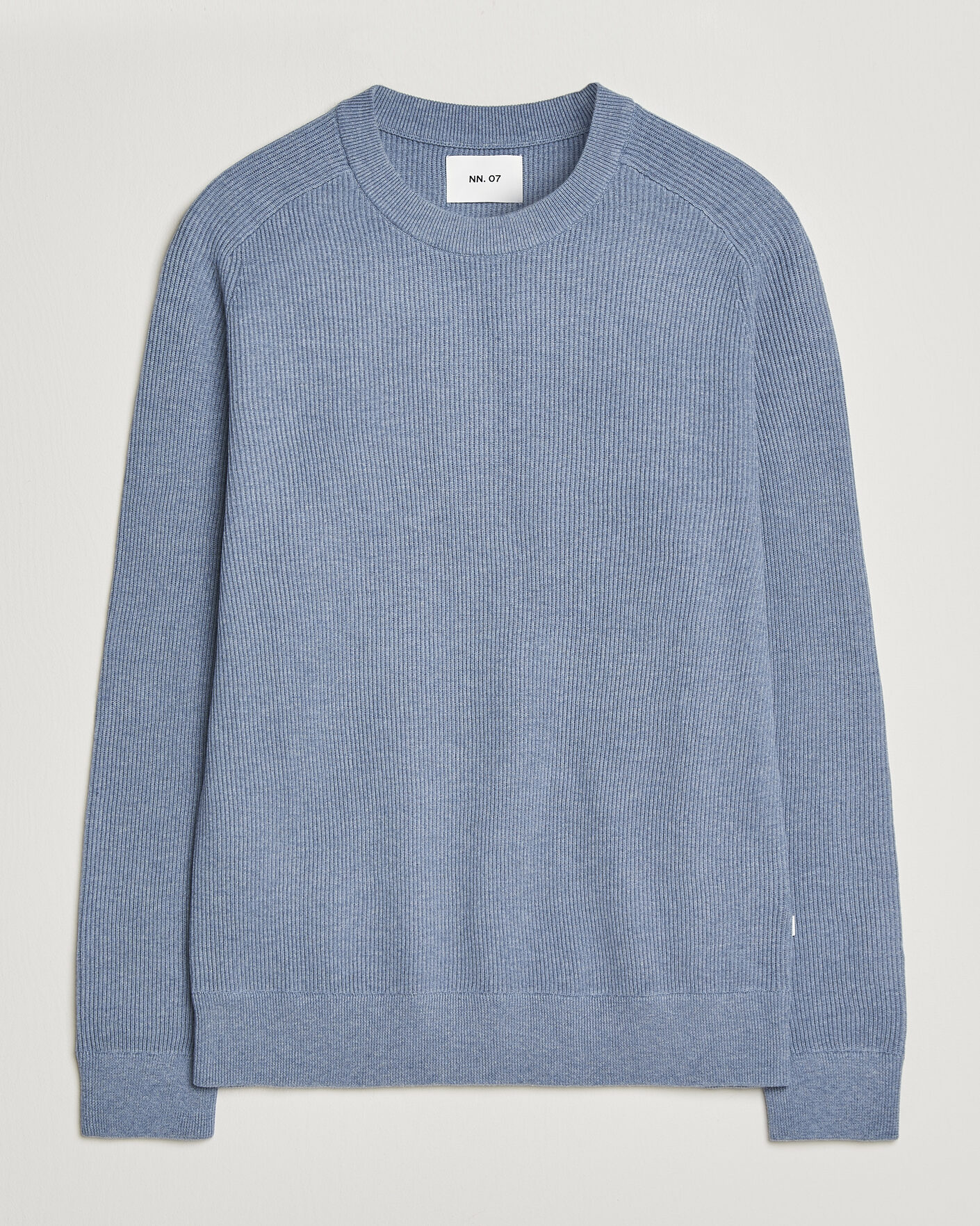 Heren | Truien | NN07 | Kevin Cotton Knitted Sweater Stone Blue