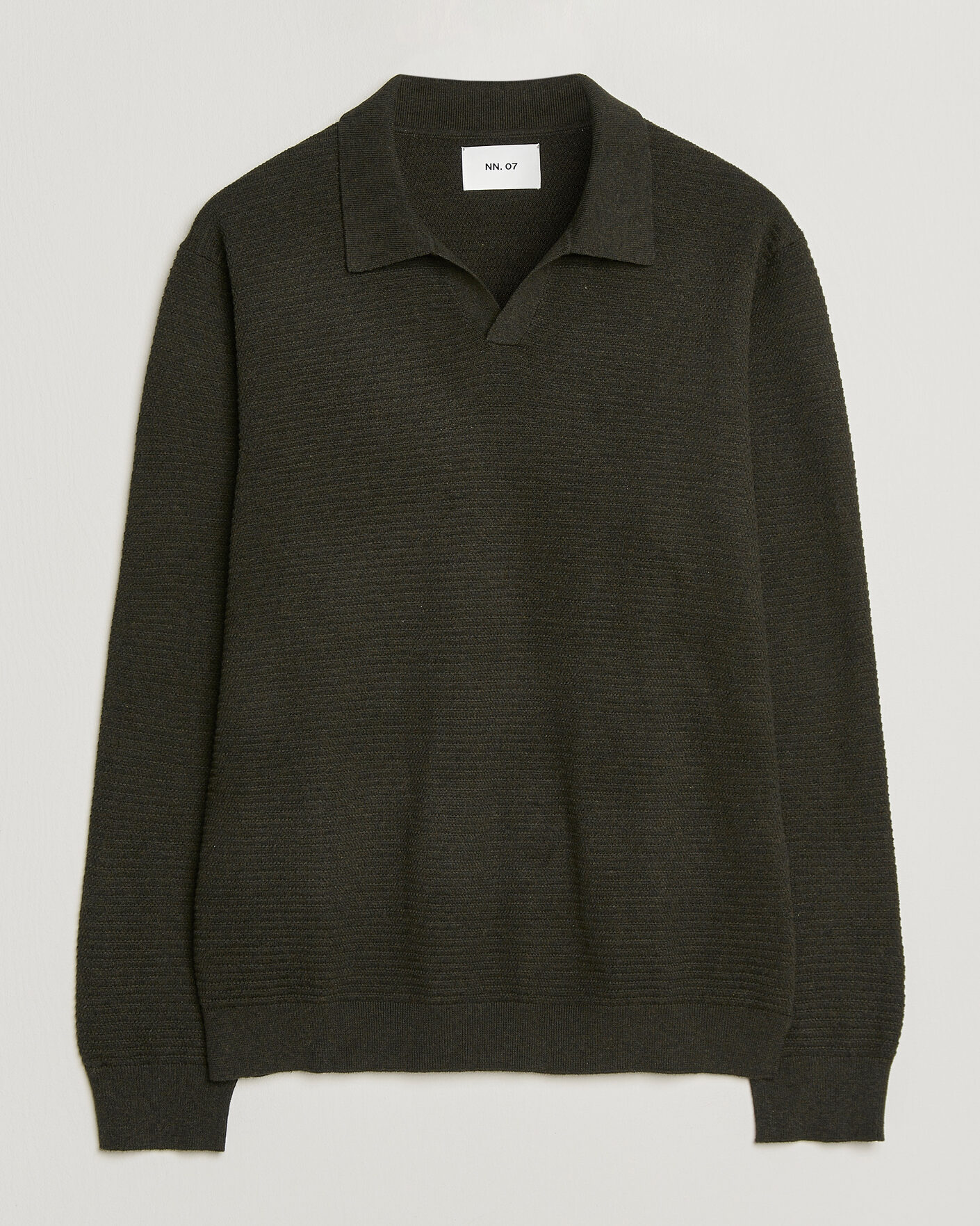 Homme | Pulls Et Tricots | NN07 | Paul Knitted Long Sleeve Polo Dark Army