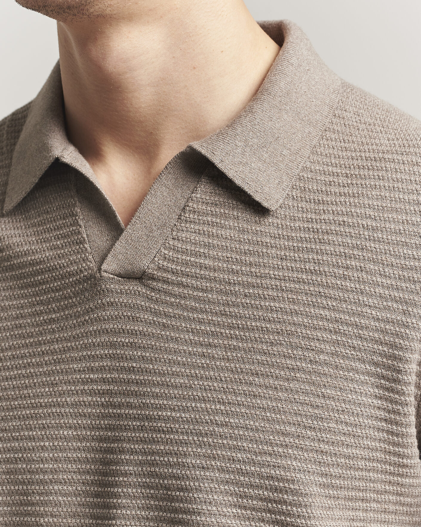 Heren | Truien | NN07 | Paul Knitted Long Sleeve Polo Mable Husk