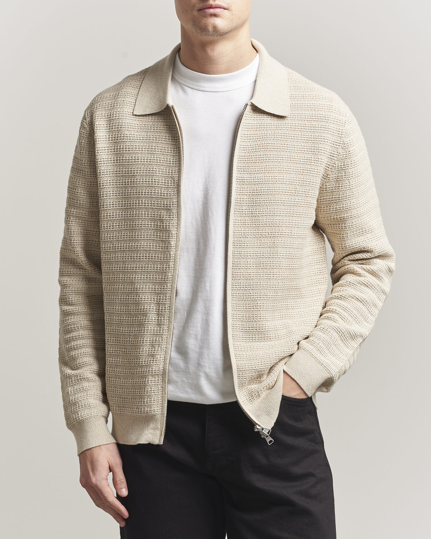 Homme | Pulls Et Tricots | NN07 | Gustav Knitted Full Zip Ivory
