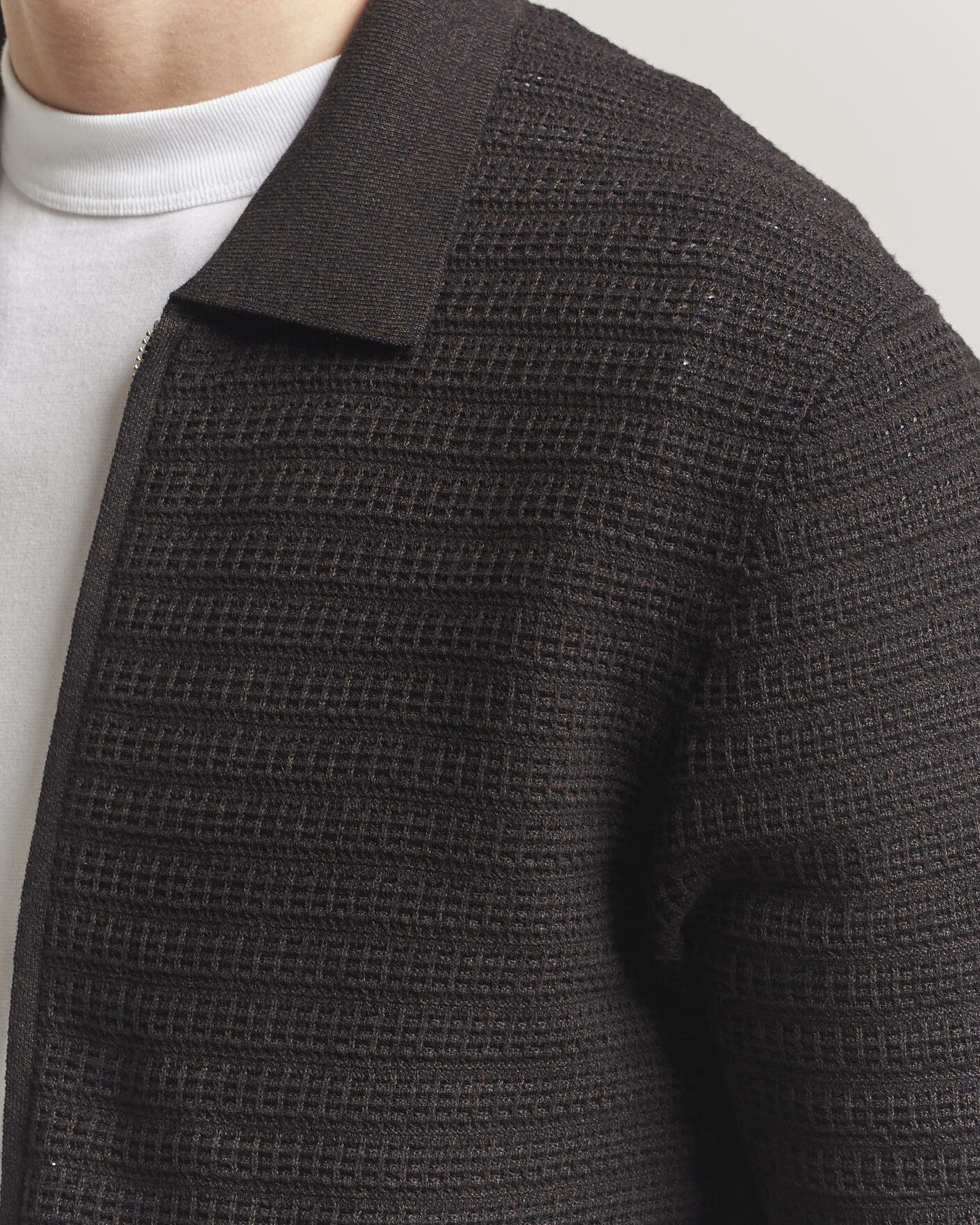 Homme | Pulls Et Tricots | NN07 | Gustav Knitted Full Zip Deep Truffle