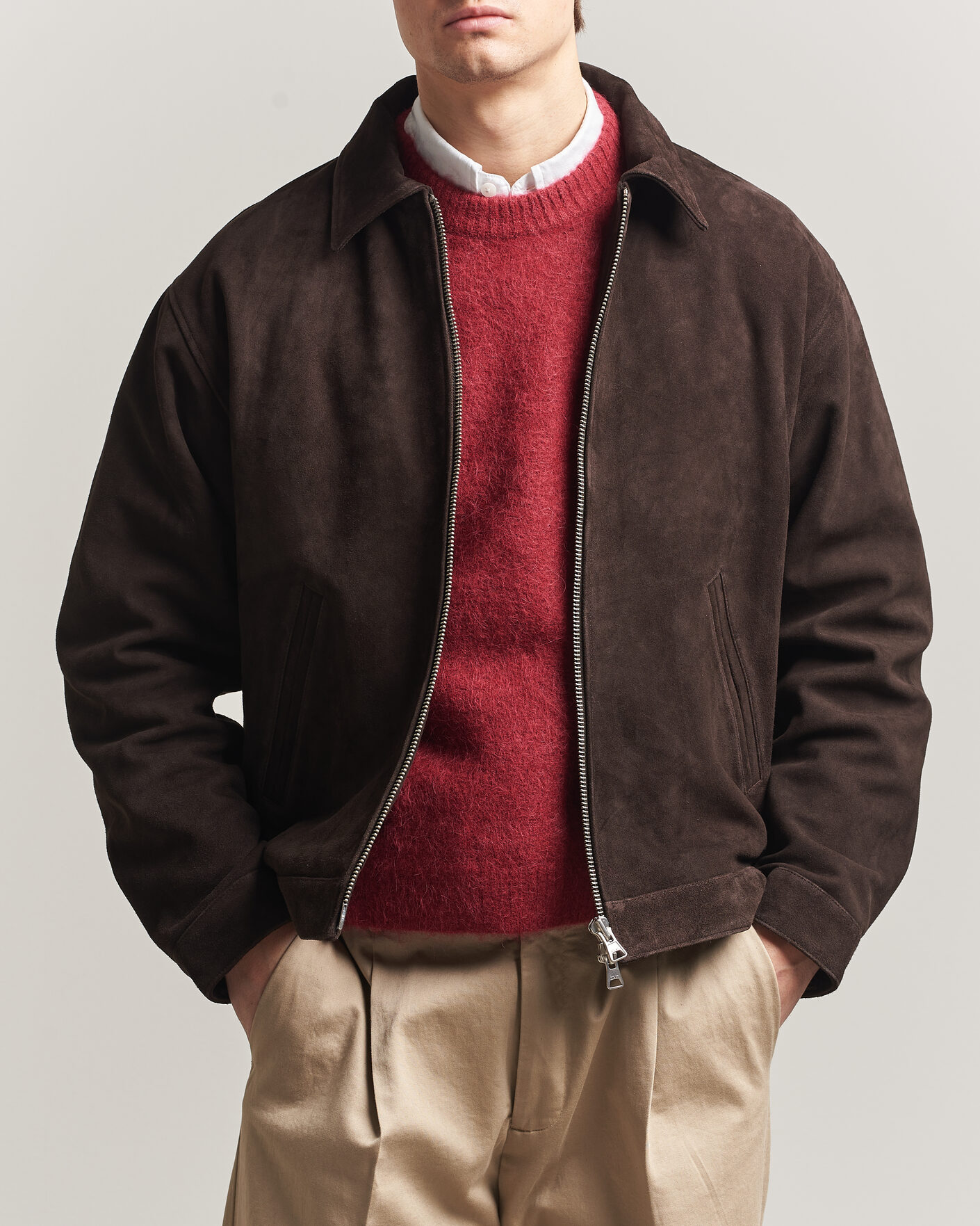 Homme | Manteaux Et Vestes | NN07 | Petrus Suede Jacket Deep Truffle