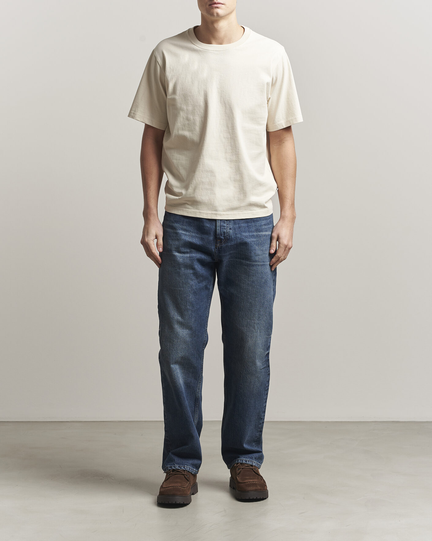 Heren | T-shirts | NN07 | Jett Washed Crew Neck T-Shirt Ivory