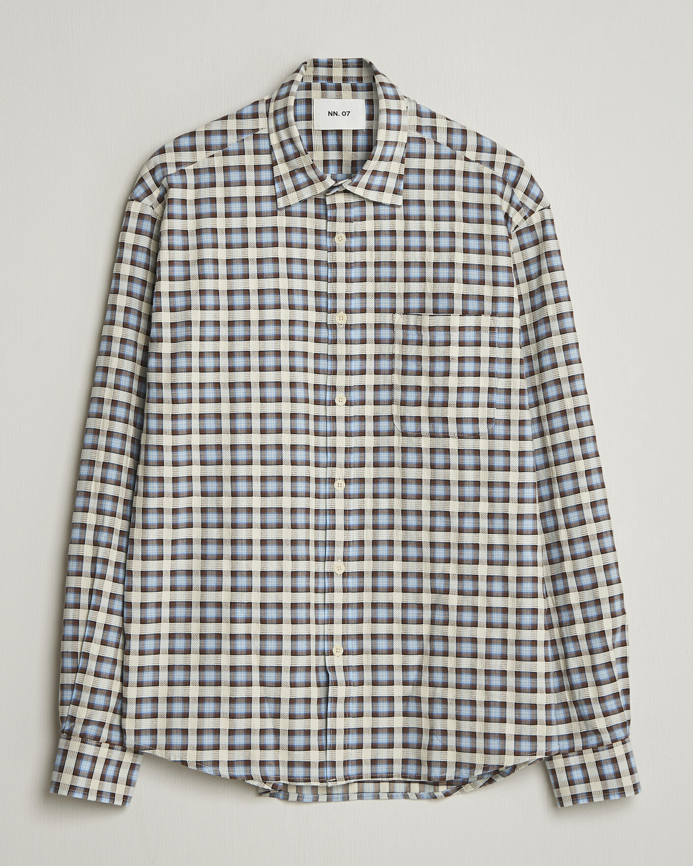 Heren | Overhemden | NN07 | Deon Checked Shirt Blue