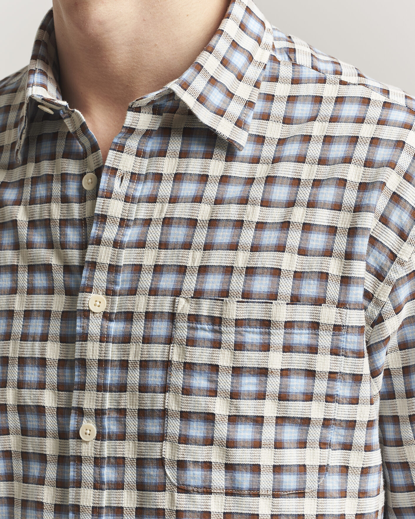 Heren | Overhemden | NN07 | Deon Checked Shirt Blue