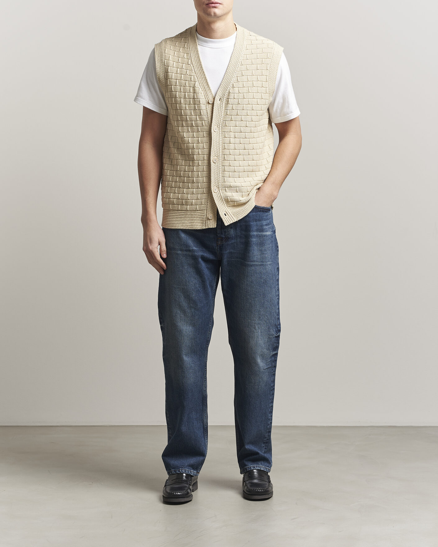 Homme | Pulls Et Tricots | NN07 | Reece Knitted Vest Ecru