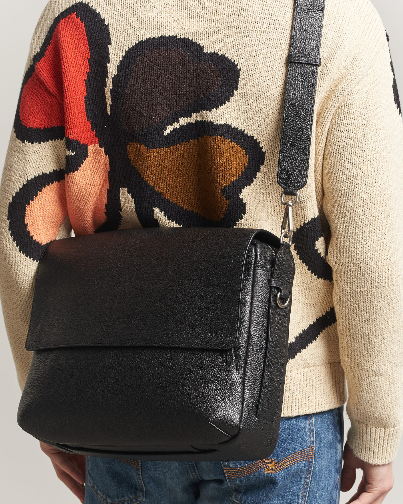 Heren | Tassen | NN07 | Port Satchel Grained Leather Briefcase Black