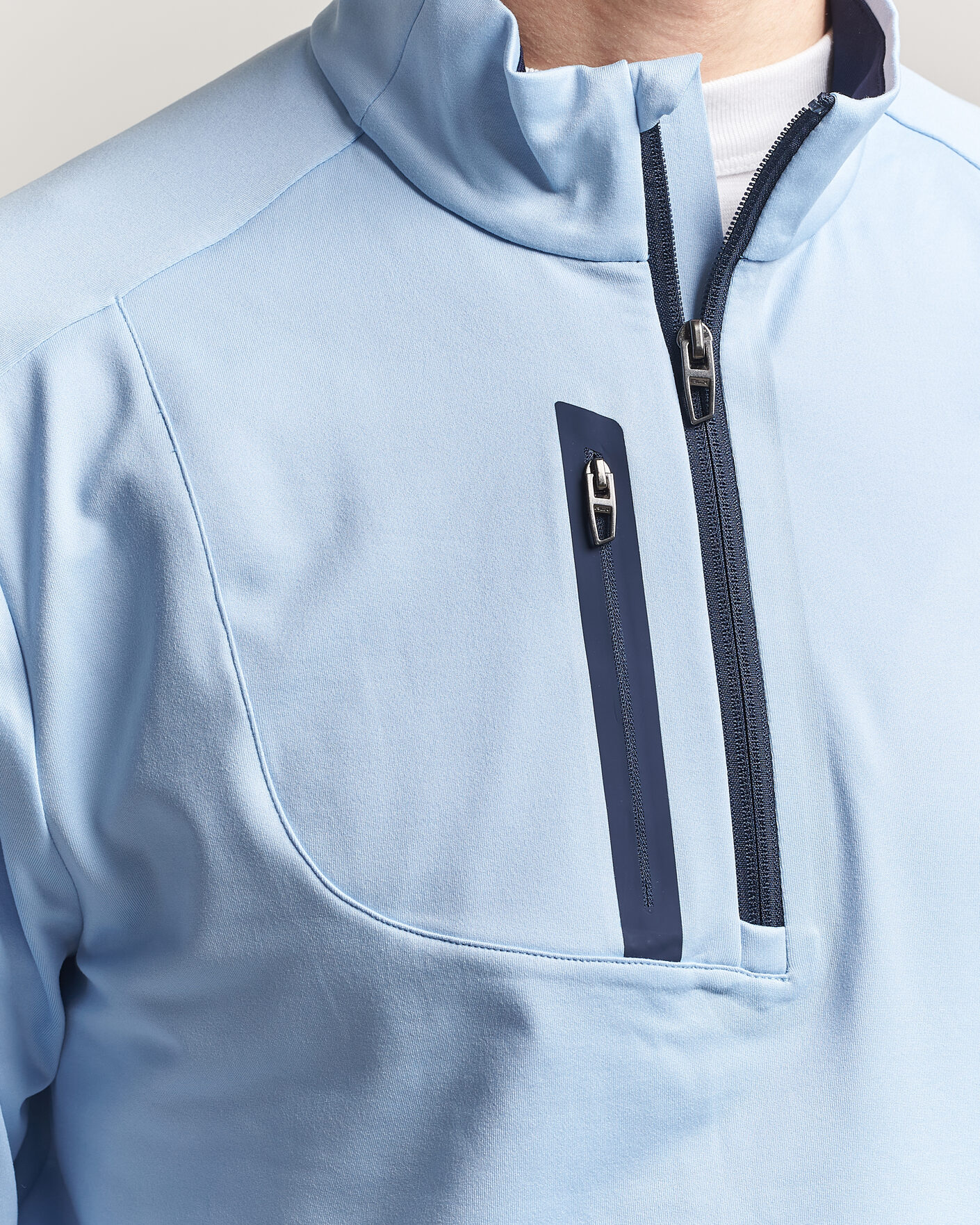 Homme | Pulls Et Tricots | RLX Ralph Lauren | Luxury Jersey Half Zip Office Blue