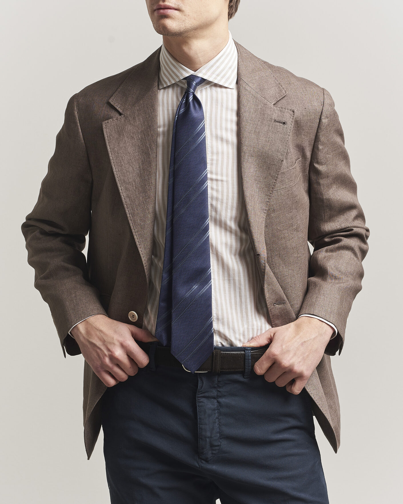 Heren | Blazers | Brunello Cucinelli | Linen Blazer Dark Brown