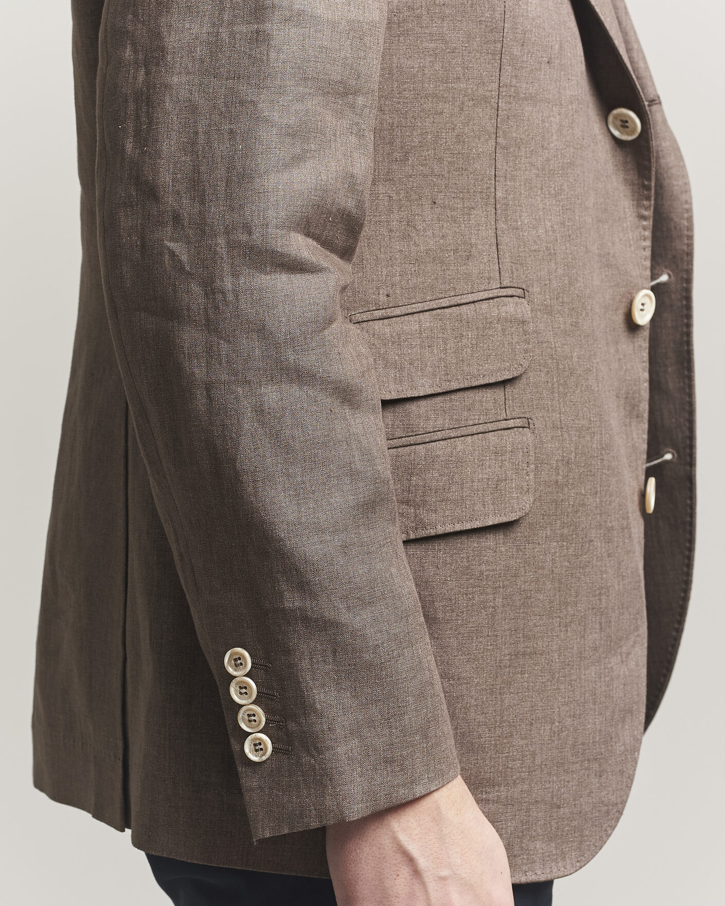 Heren | Blazers | Brunello Cucinelli | Linen Blazer Dark Brown