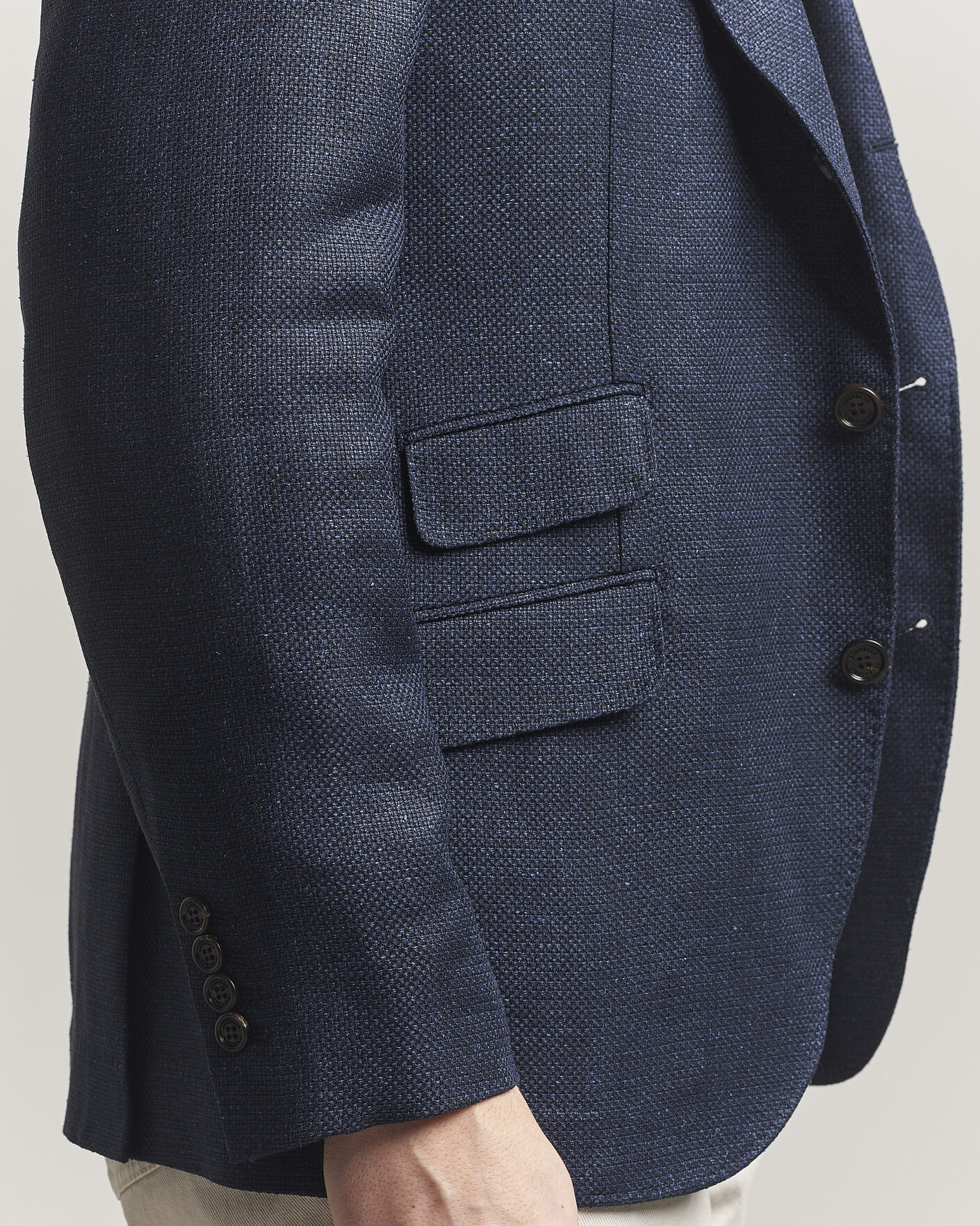 Heren | Blazers | Brunello Cucinelli | Linen/Silk Hopsack Blazer Navy