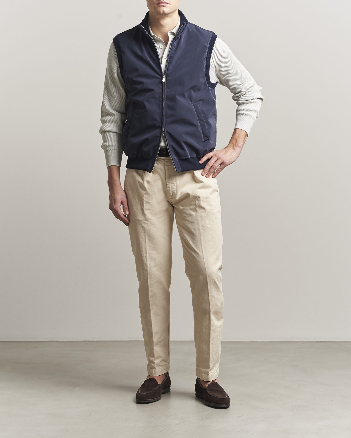 Heren | Gilets | Brunello Cucinelli | Nylon Padded Gilet Navy