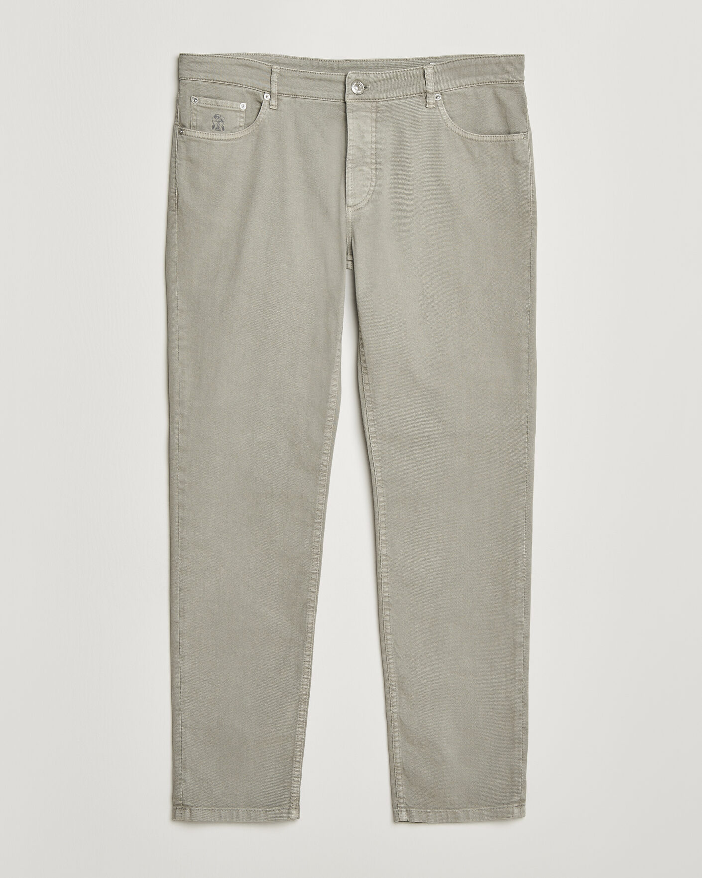 Homme | Pantalons | Brunello Cucinelli | Traditional Fit Bull Denim Pants Olive
