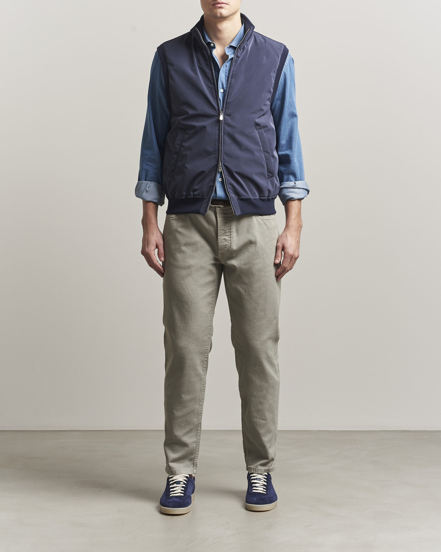 Homme | Pantalons | Brunello Cucinelli | Traditional Fit Bull Denim Pants Olive