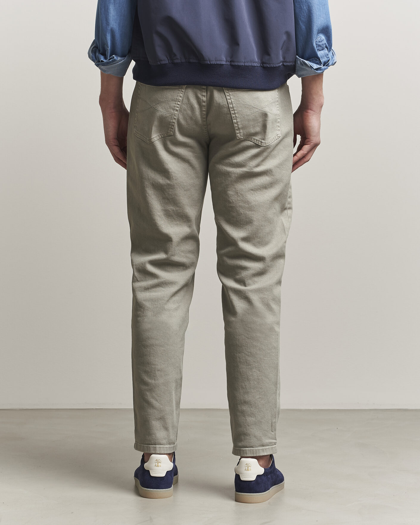 Heren | Broeken | Brunello Cucinelli | Traditional Fit Bull Denim Pants Olive