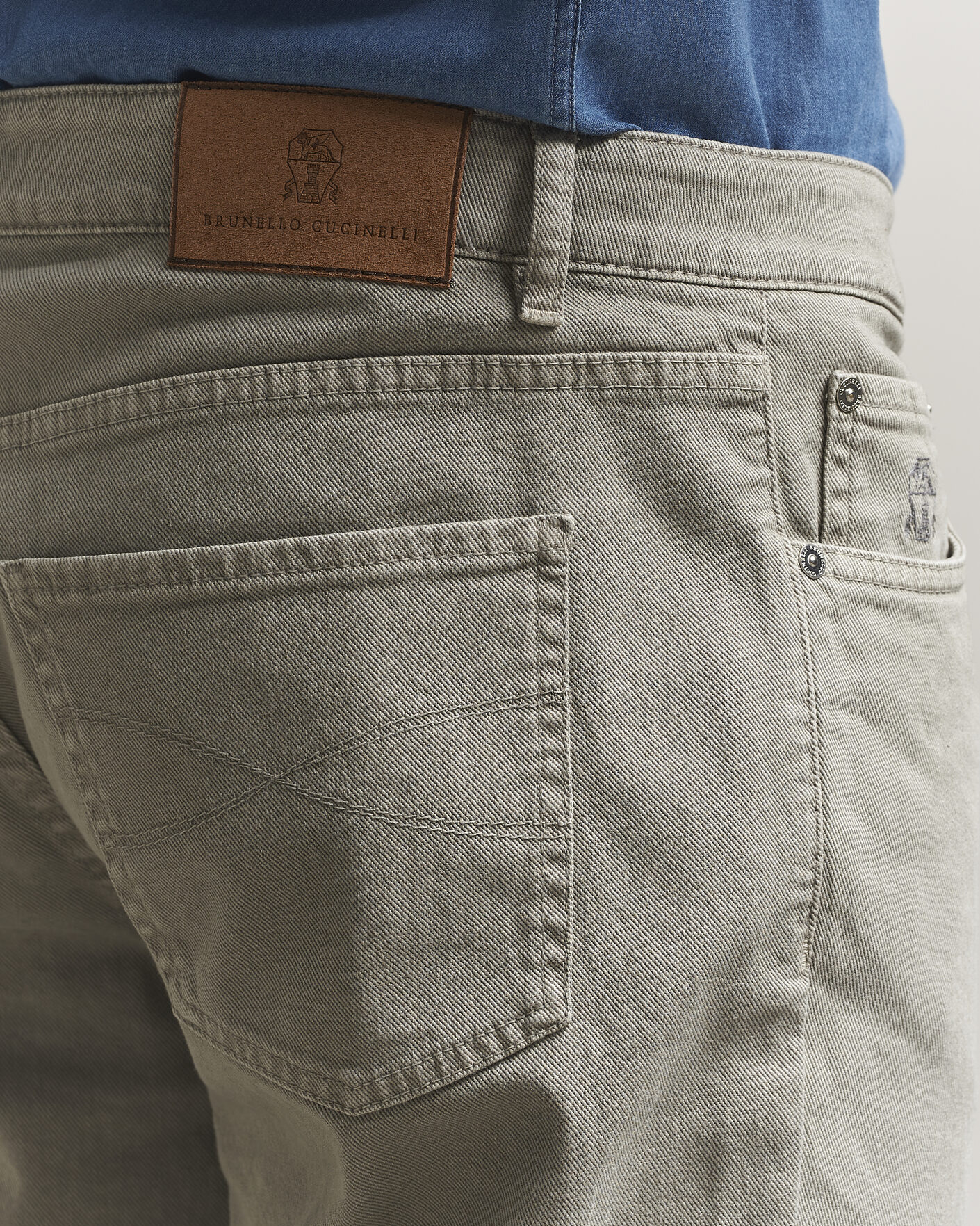 Homme | Pantalons | Brunello Cucinelli | Traditional Fit Bull Denim Pants Olive