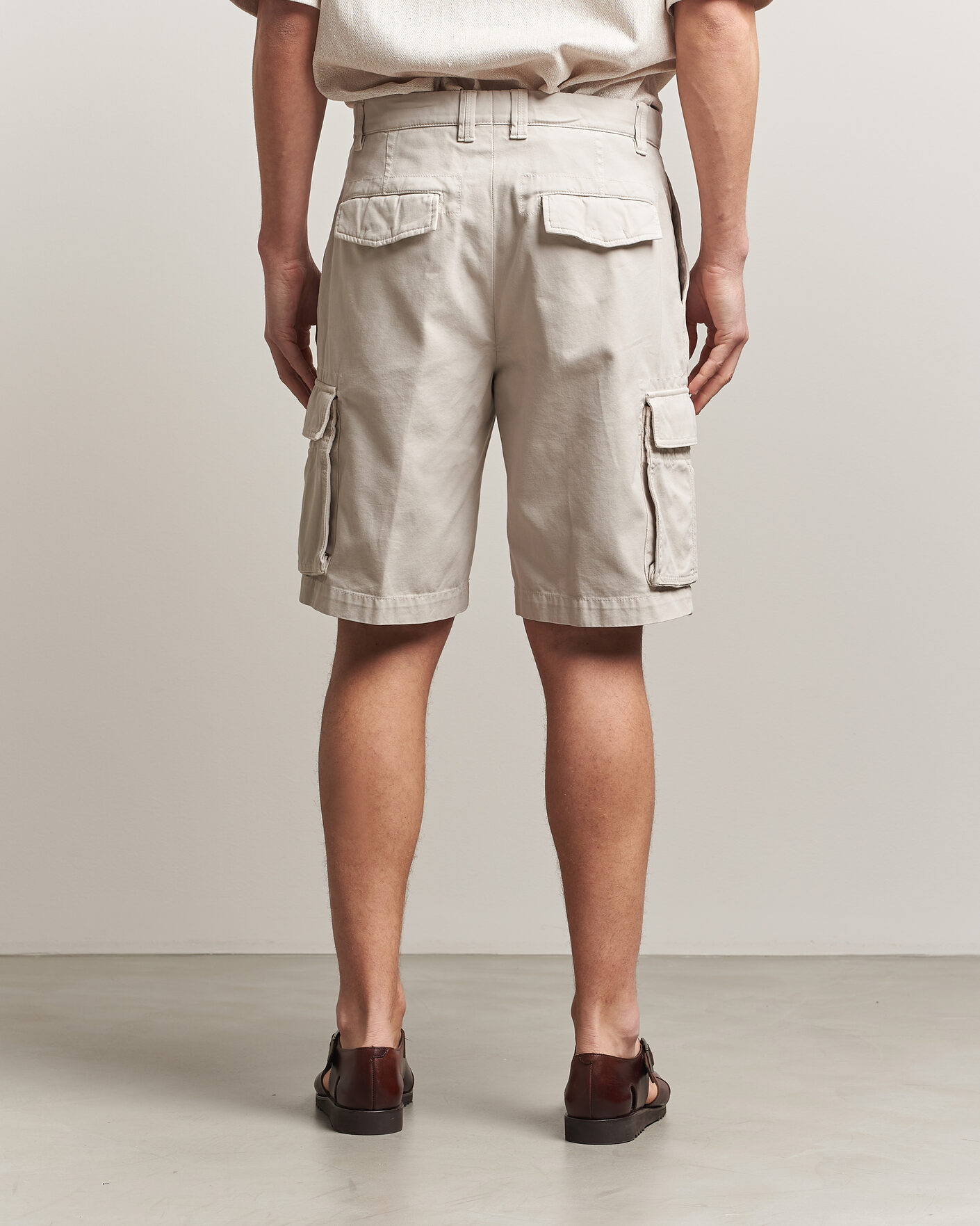 Homme | Shorts | Brunello Cucinelli | Cotton Cargo Shorts Light Beige