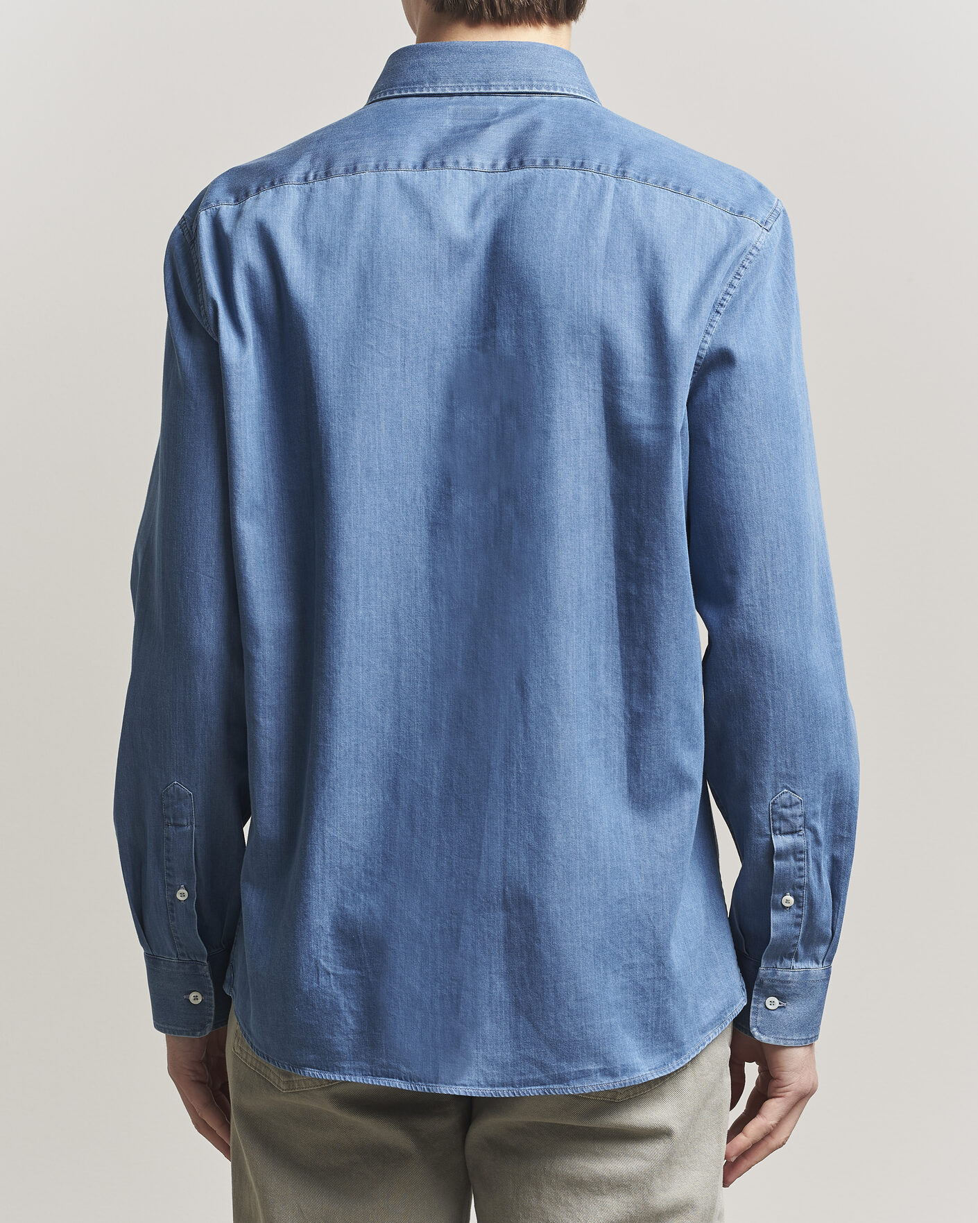 Heren | Overhemden | Brunello Cucinelli | Easy Fit Denim Shirt Medium Blue Wash