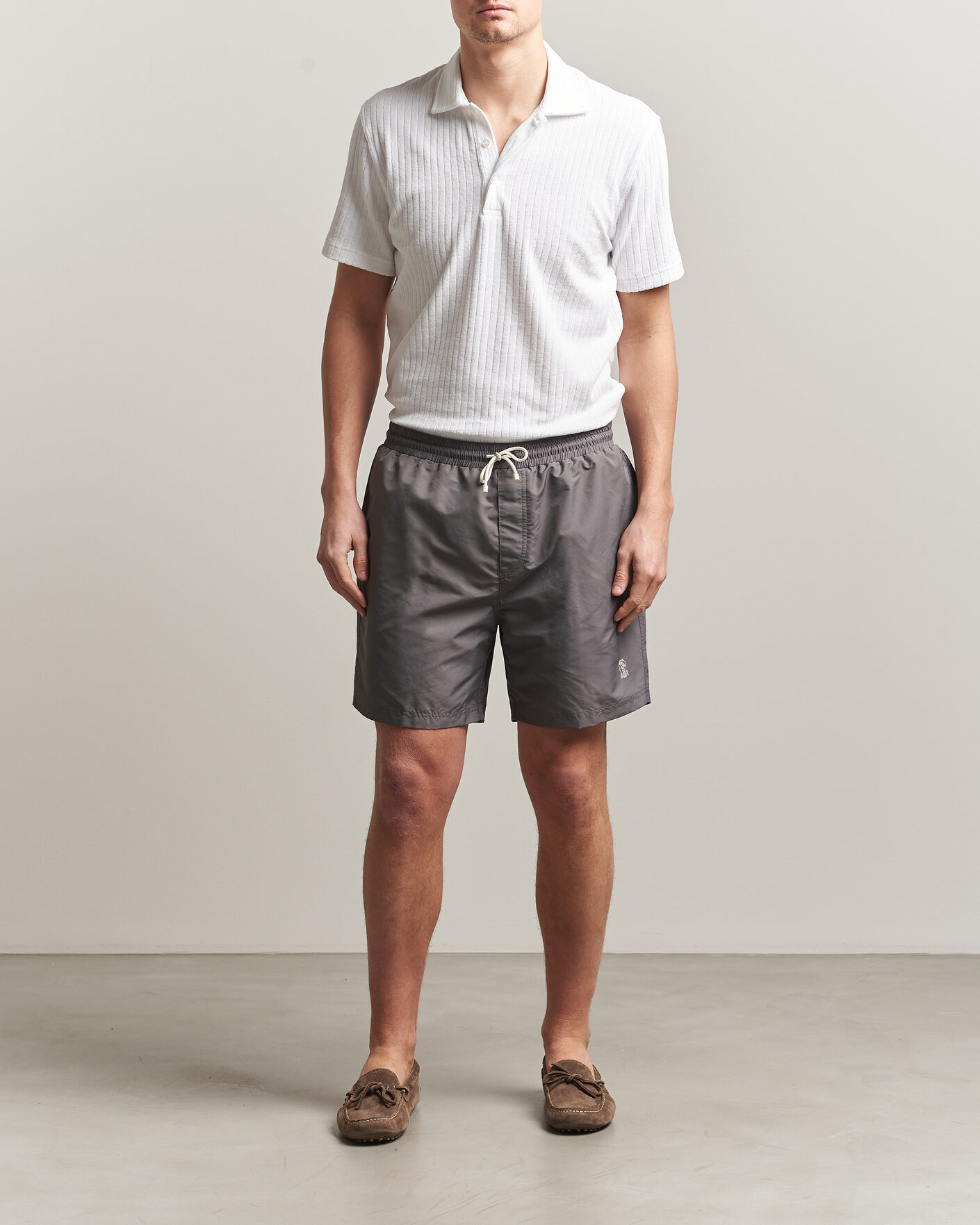 Heren | Zwembroek | Brunello Cucinelli | Nylon Swim Trunks Grey