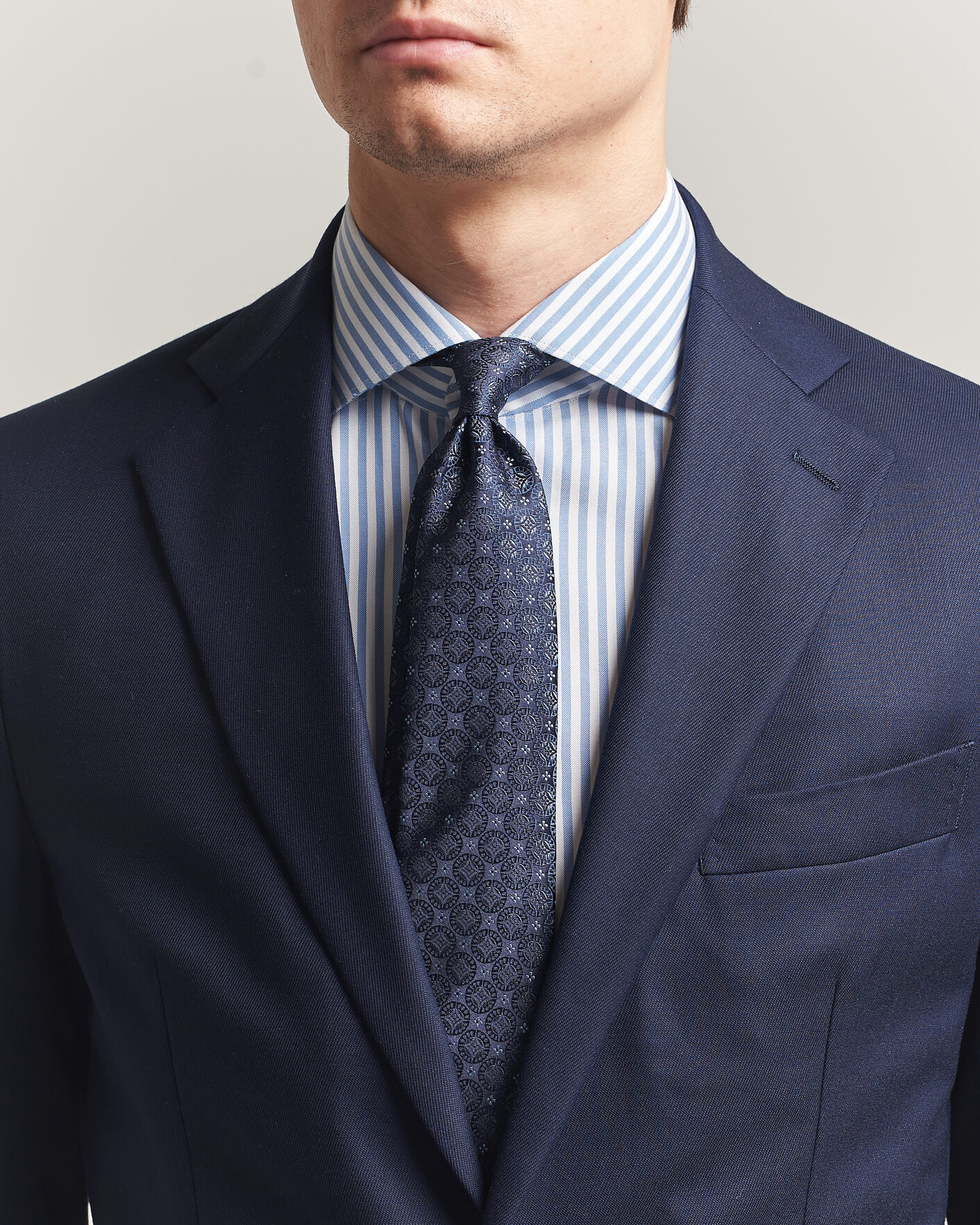 Homme | Cravates | Brunello Cucinelli | Jacquard Silk Tie Navy