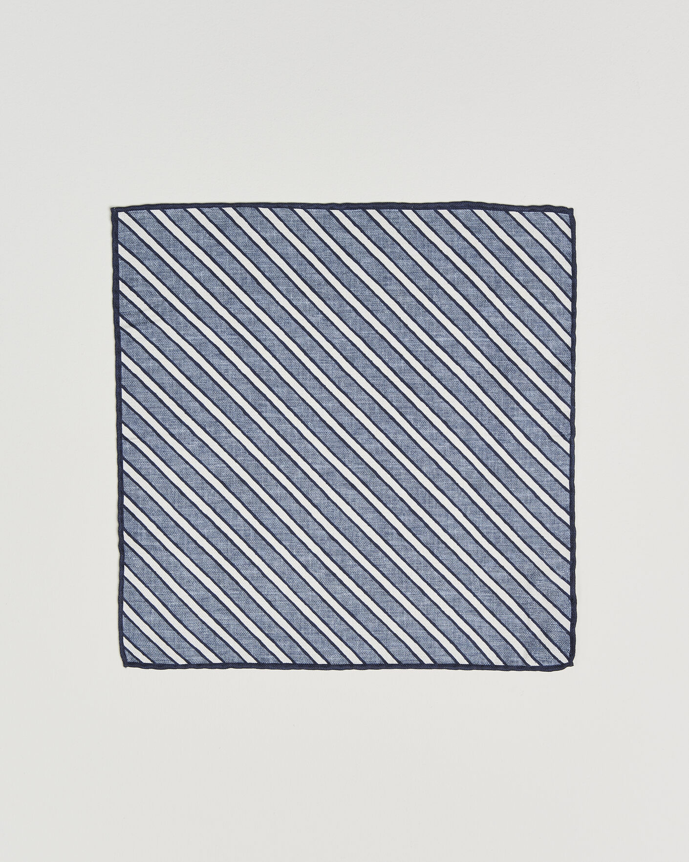 Homme | Pochettes De Costume | Brunello Cucinelli | Striped Pocket Square Blue