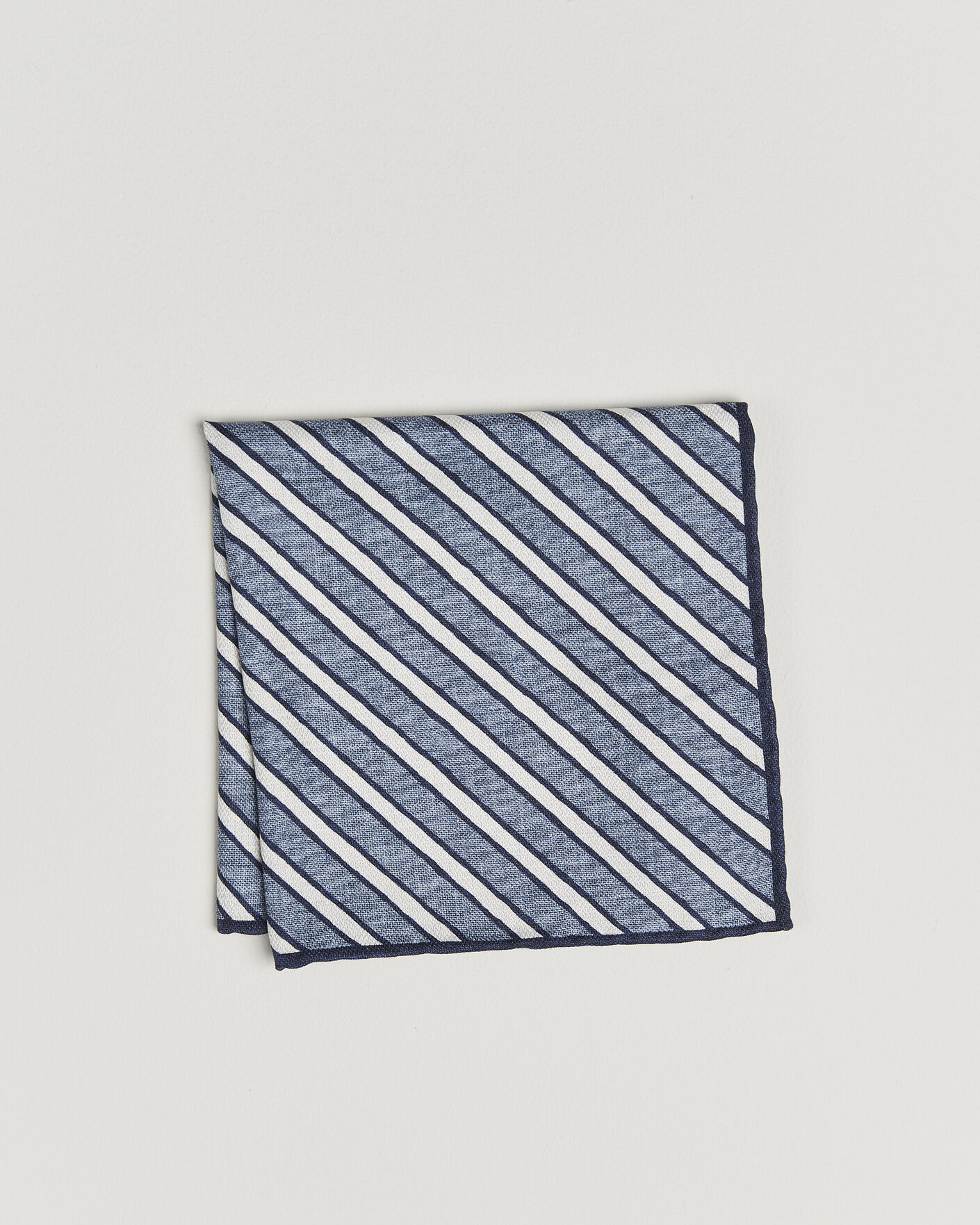 Homme | Pochettes De Costume | Brunello Cucinelli | Striped Pocket Square Blue