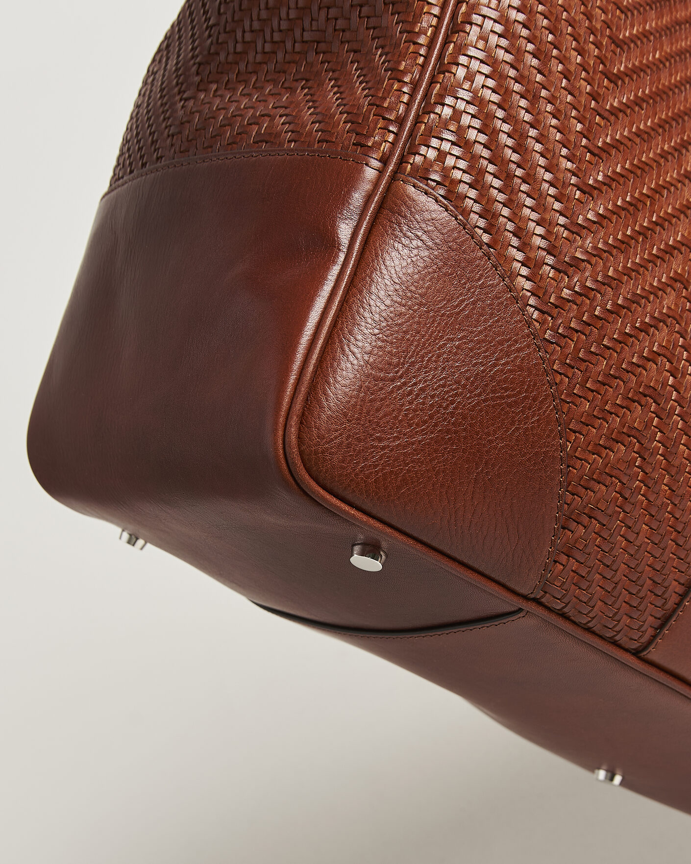 Heren | Tassen | Brunello Cucinelli | Woven Leather Duffle Bag Burnished Calf