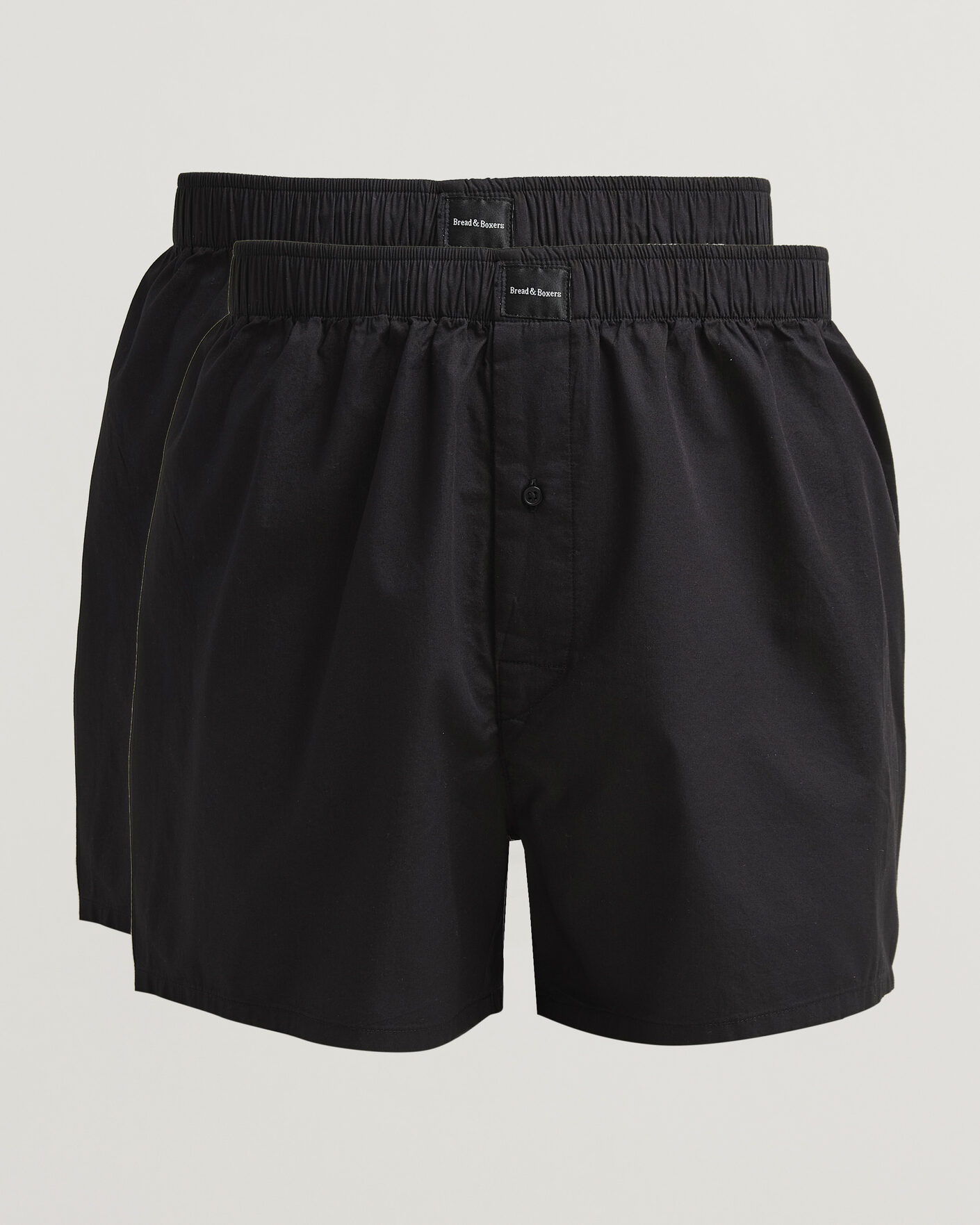 Heren | Ondergoed | Bread & Boxers | 2-Pack Boxer Shorts Black