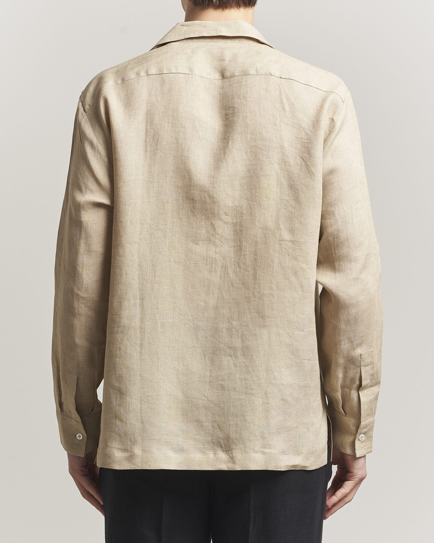 Heren | Overhemden | Lardini | Paul Linen Resort Shirt Beige