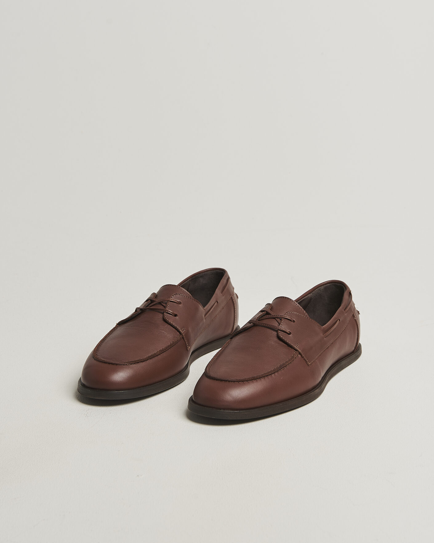 Heren | Bootschoenen | Lardini | Orfeo Leather Boat Shoe Brown