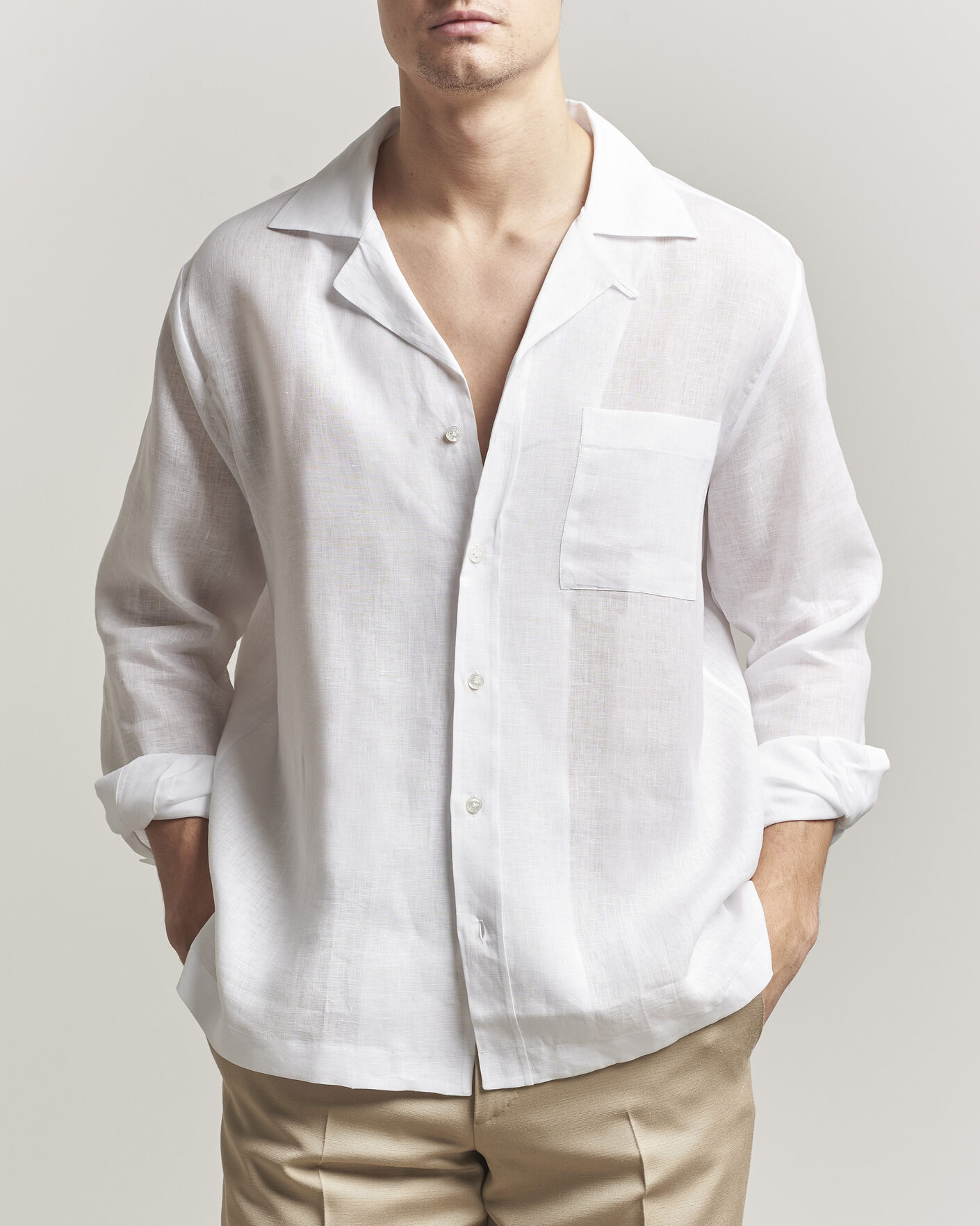 Heren | Overhemden | Lardini | Paul Linen Resort Shirt White