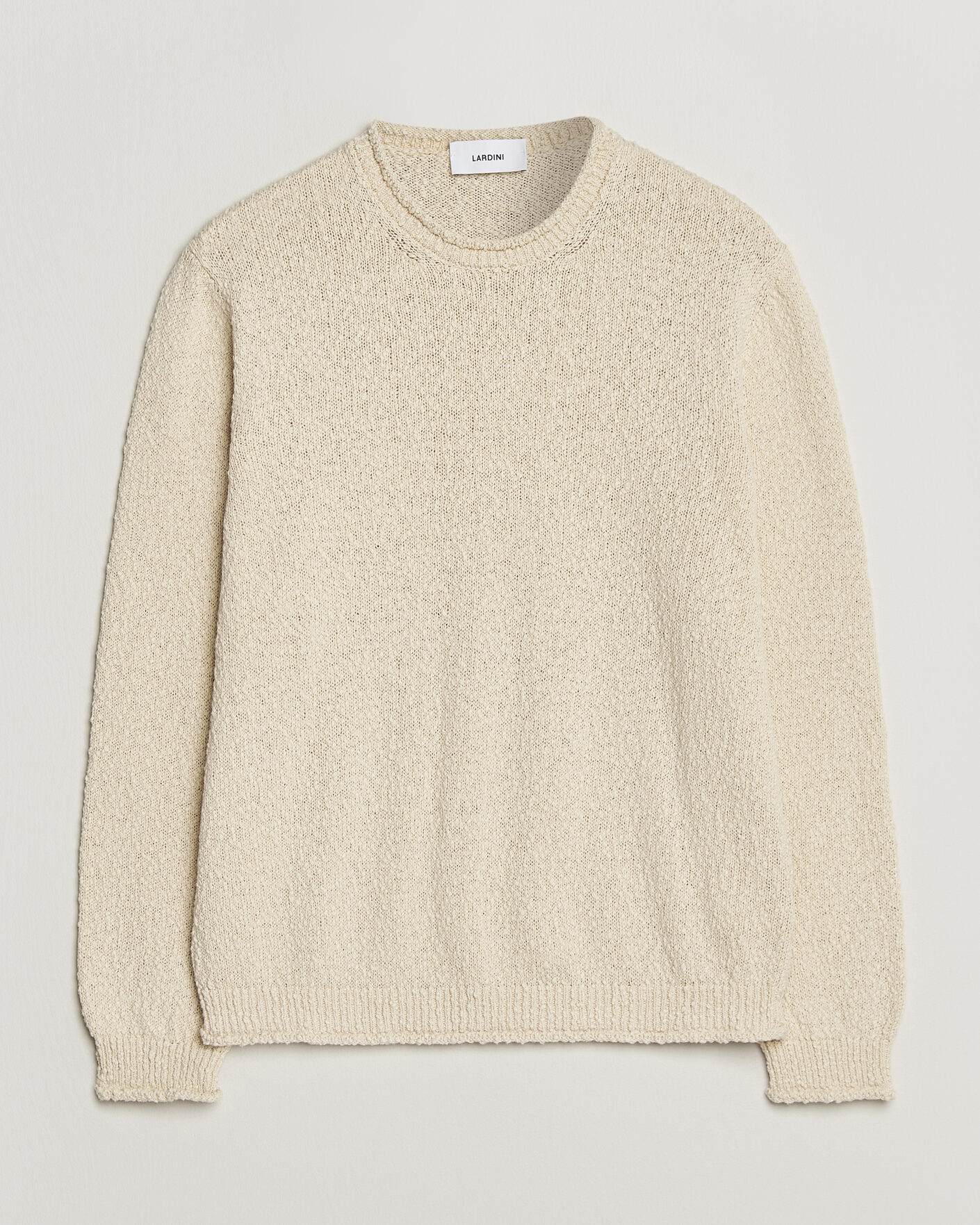 Heren | Truien | Lardini | Organic Cotton Crew Neck Natural