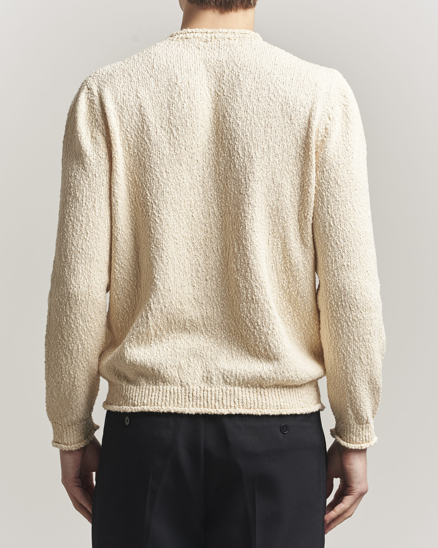 Heren | Truien | Lardini | Organic Cotton Crew Neck Natural